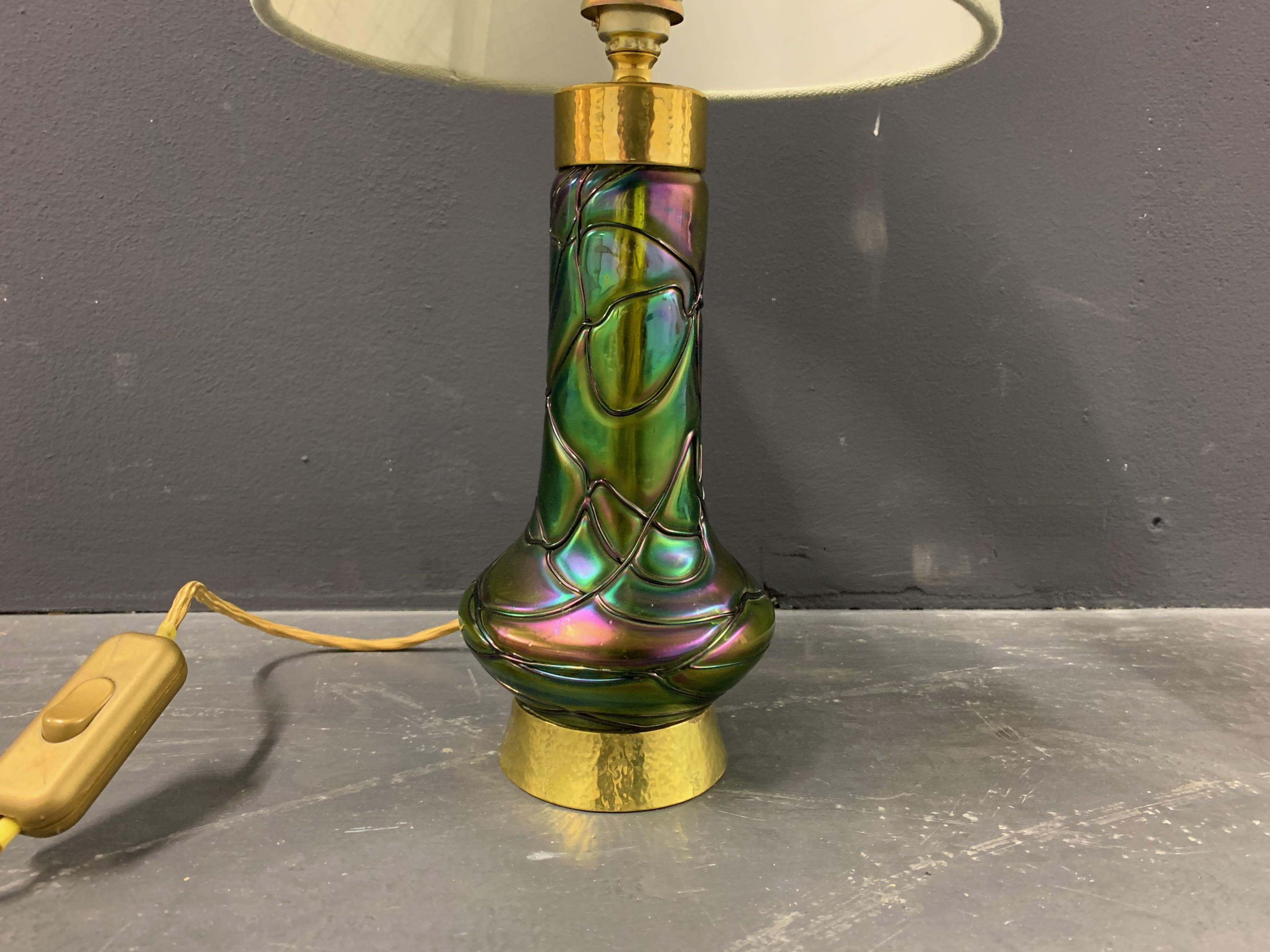 Early 20th Century Amazing Art Nouveau Table Lamp For Sale