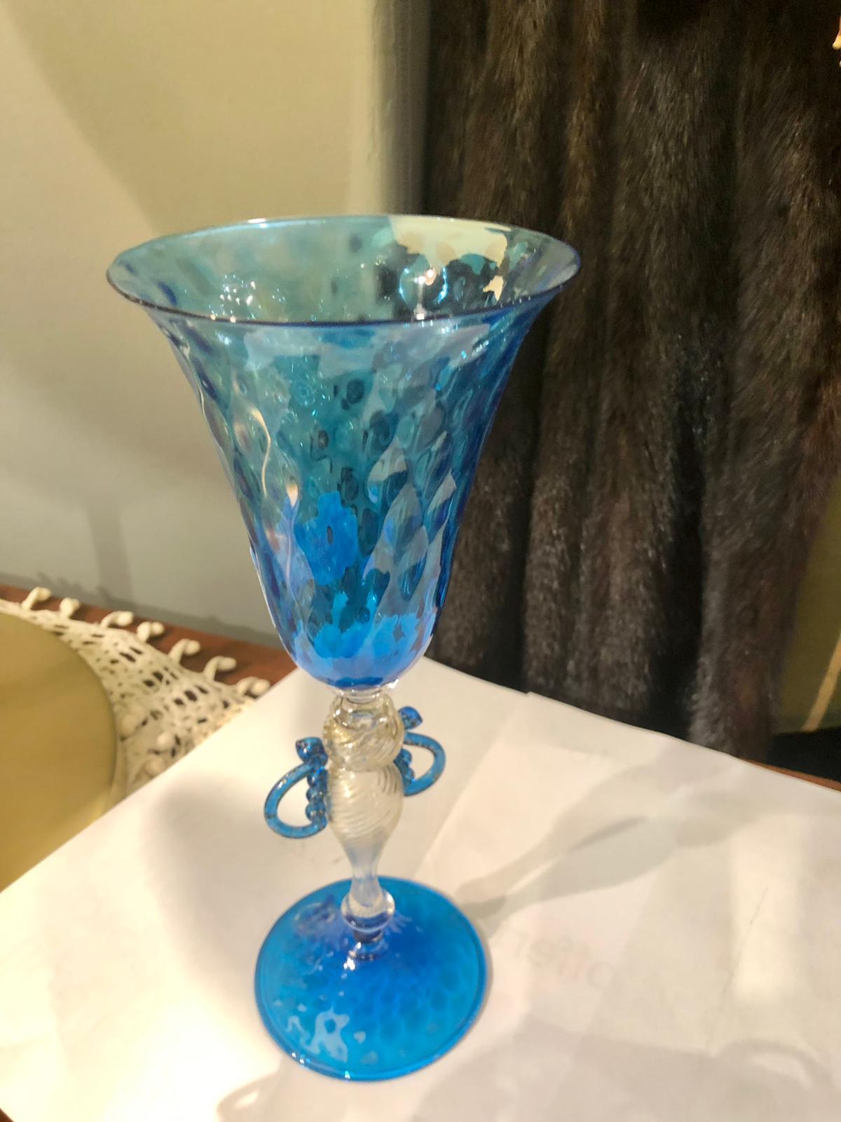 Italian Amazing, Artistic Murano Art Glass Large Goblet by Carlo Nason, Italy 1970 For Sale