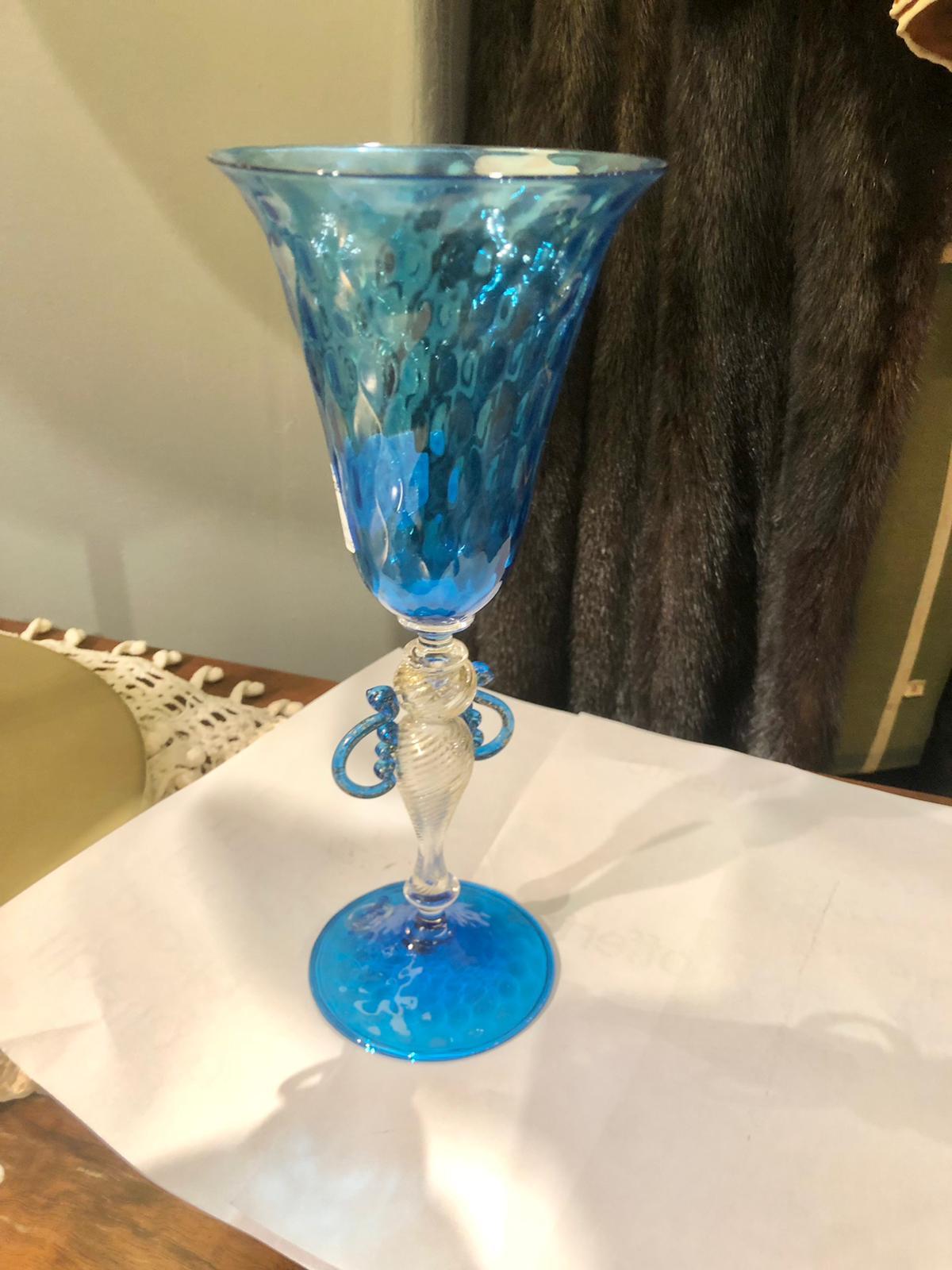 Amazing, Artistic Murano Art Glass Large Goblet by Carlo Nason, Italy 1970 For Sale 2
