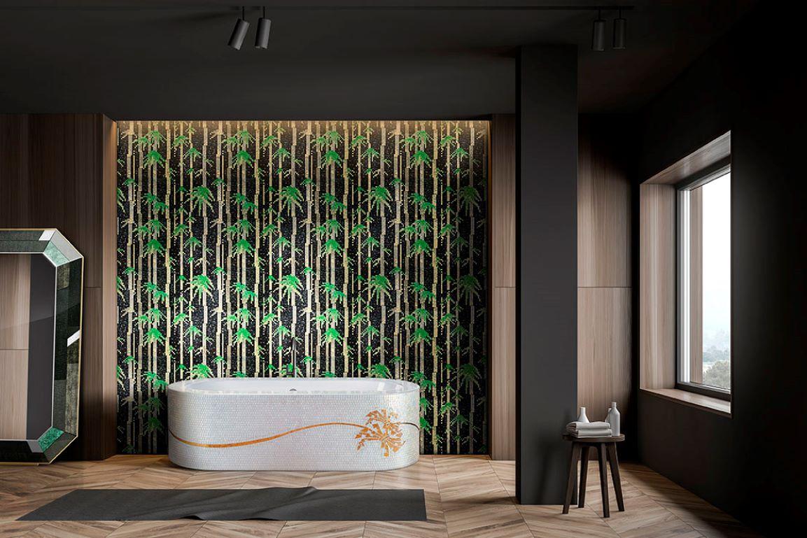Contemporary Amazing Bathrooms Glass Décor for Walls and Floors Customizable For Sale
