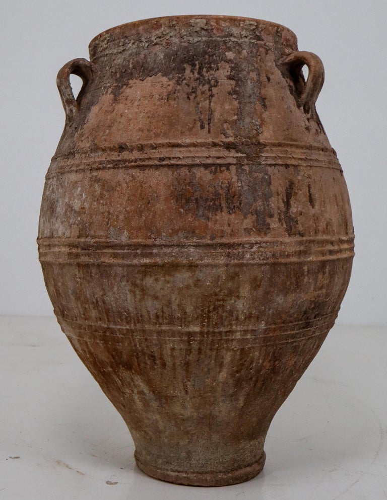 Amazing Big-Size Greek Patinated Terracotta Jar from the Late 19th