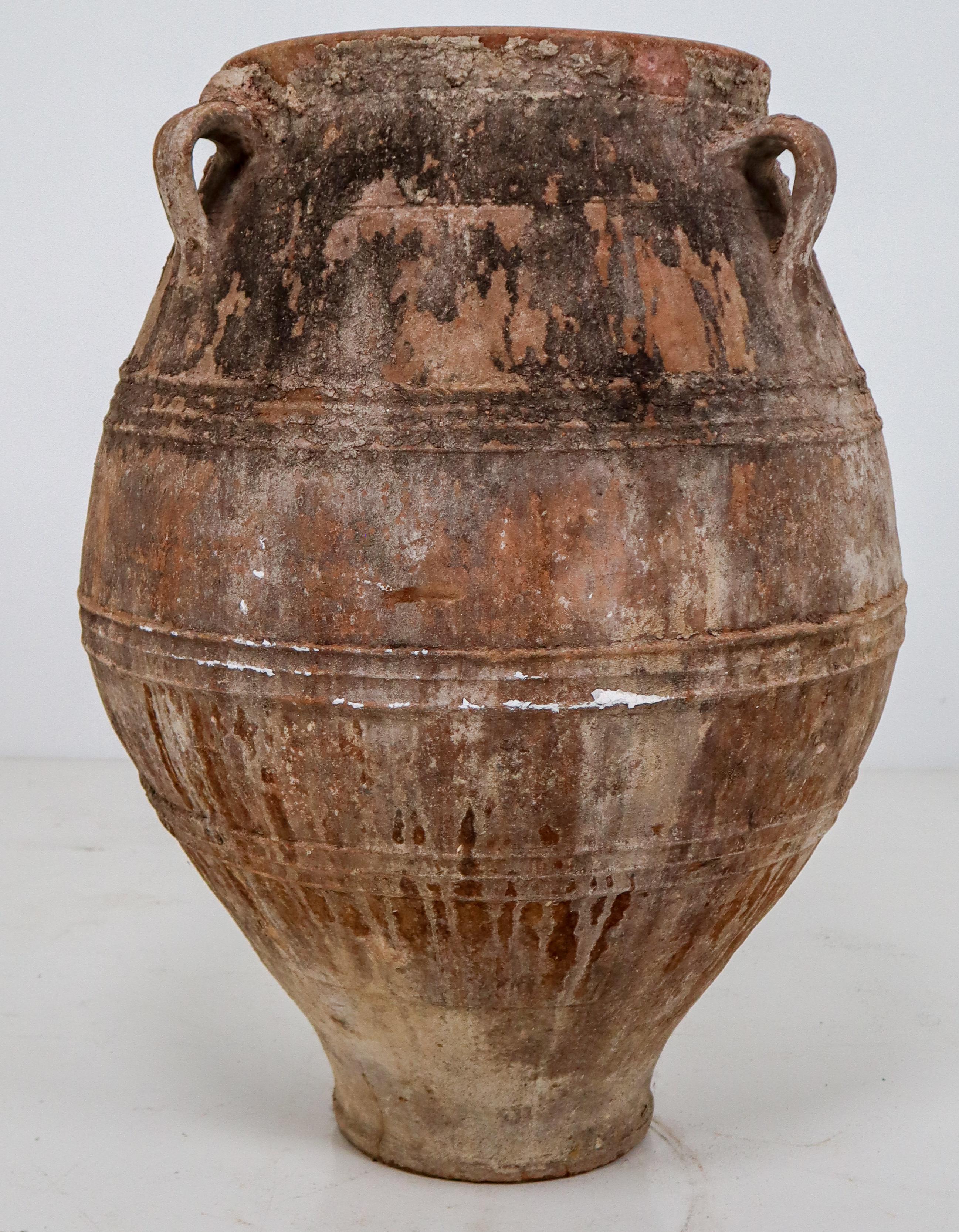 20th Century Amazing Big-Size Greek Patinated Terracotta Jar from the Late 19th Century