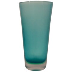 Amazing Blue and Green Venini Inciso Vase