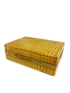 Increíble caja de Christian Dior Home, mimbre, Vintage, Años 70, Italia