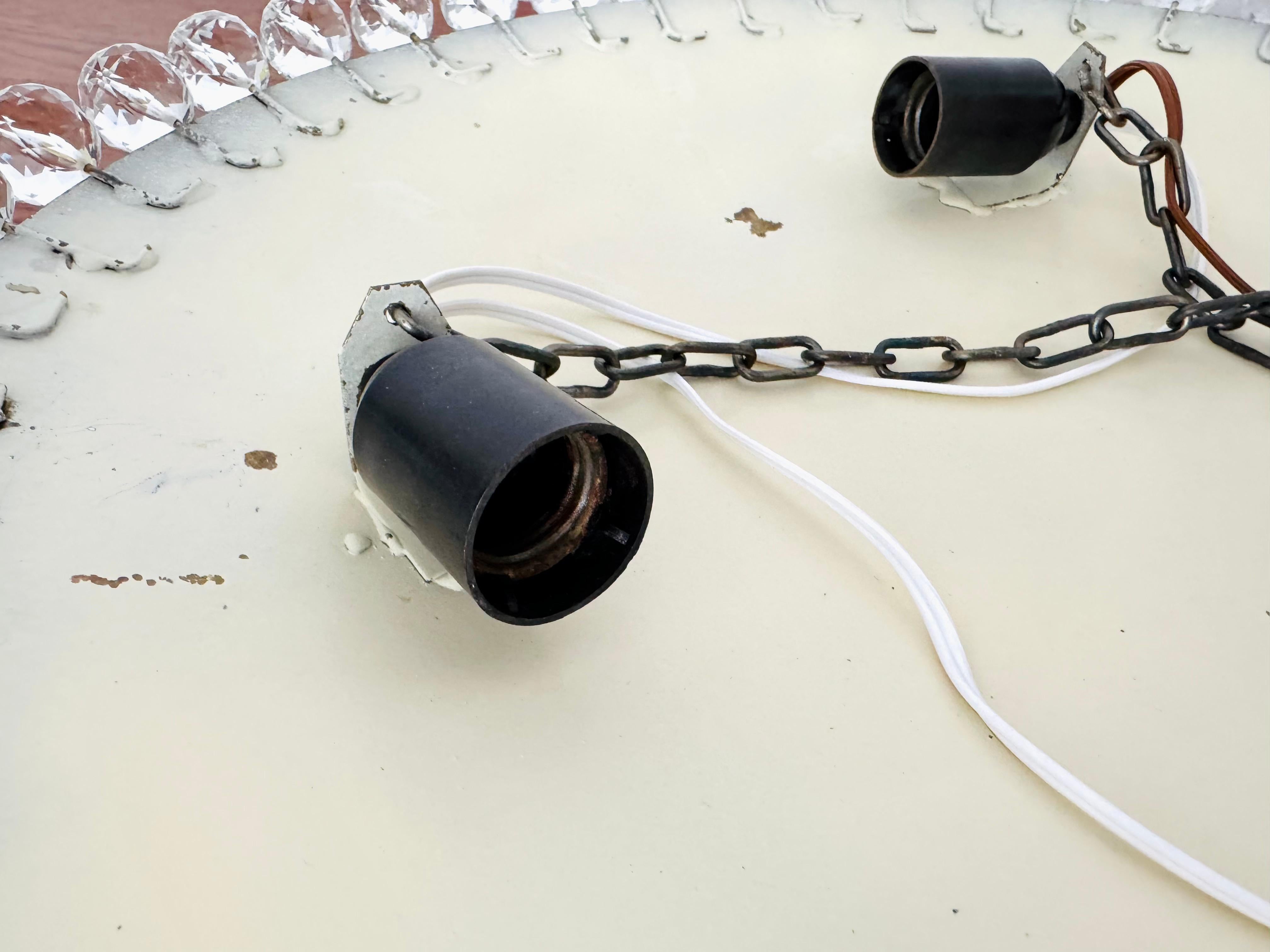 Incredibile lampada a sospensione in ottone con cristalli di Bakalowits in vendita 11