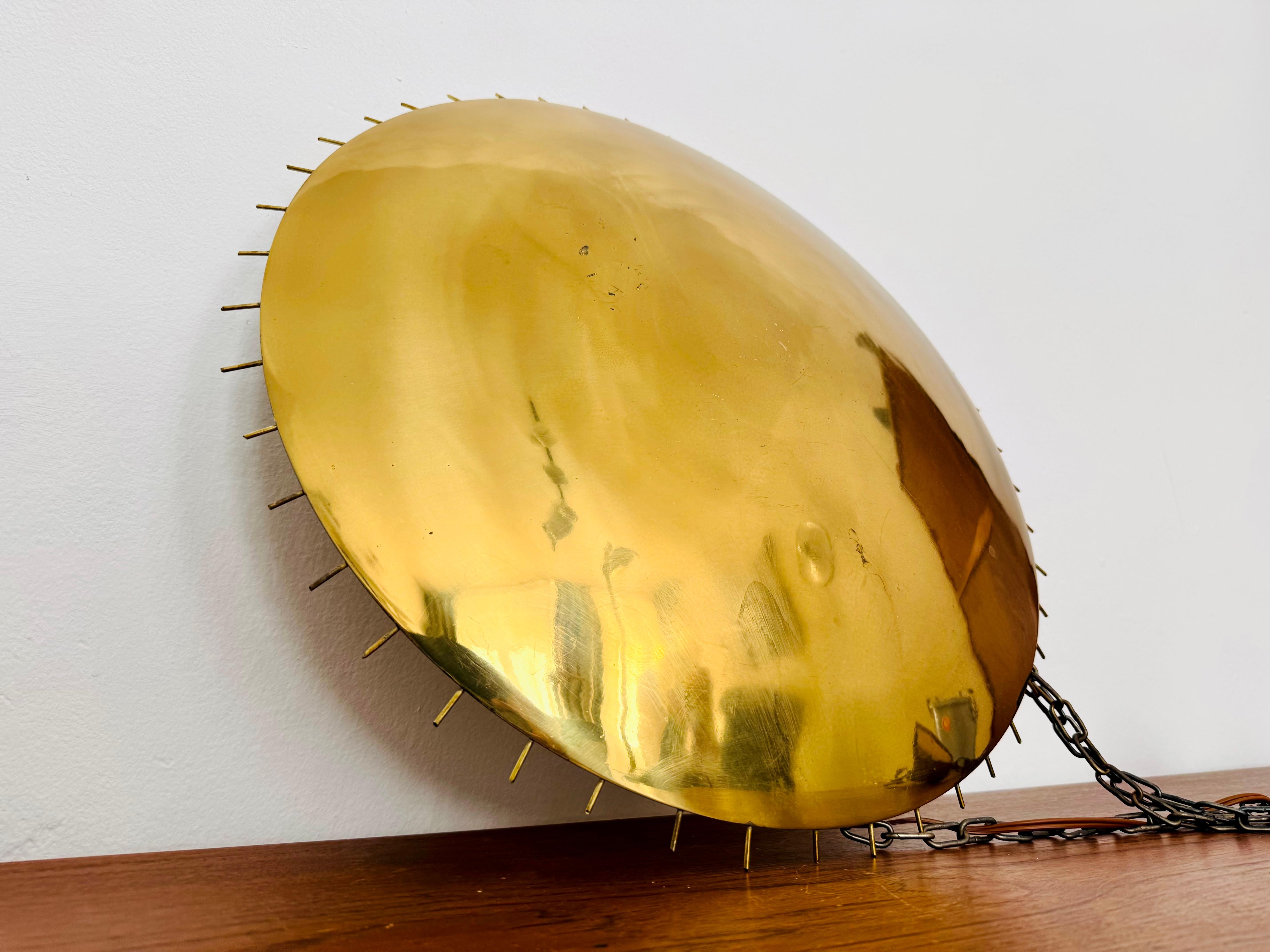 Magnifique lampe suspendue en laiton avec cristaux de Rupert Nikoll en vente 8