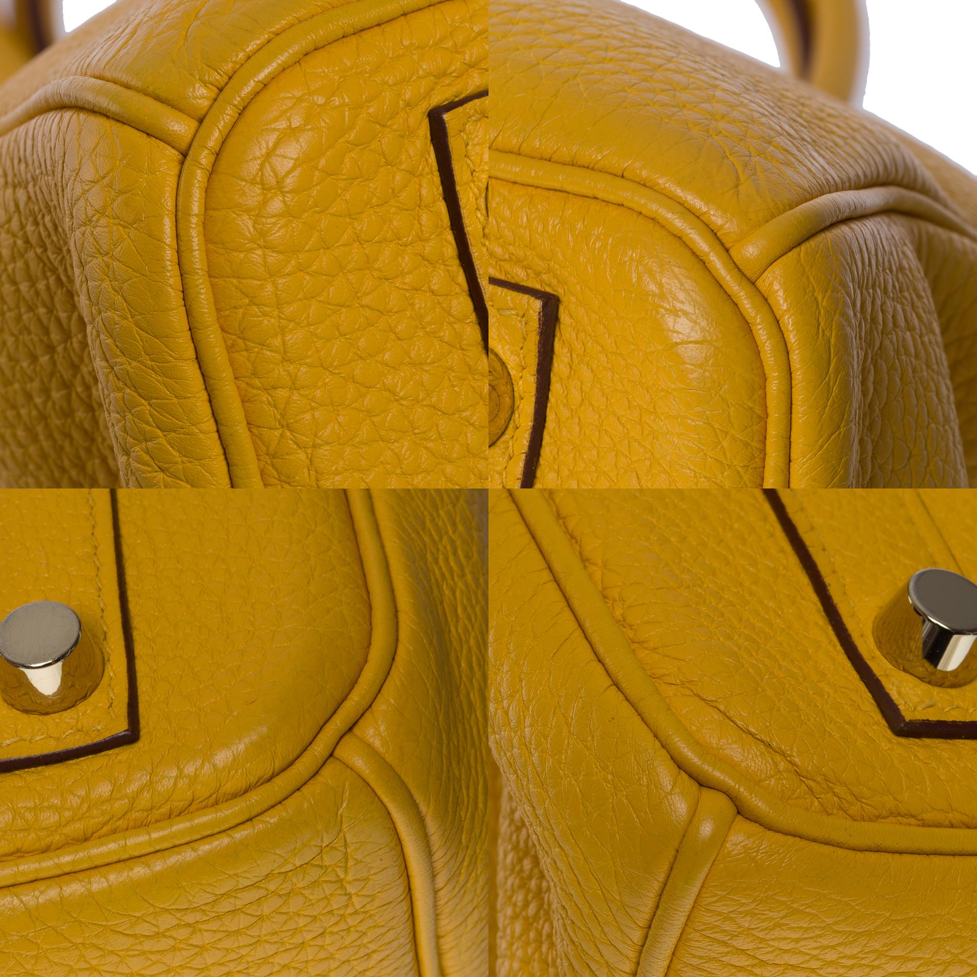 Amazing & Bright Hermès Birkin 30 handbag in Yellow Togo leather, GHW 7