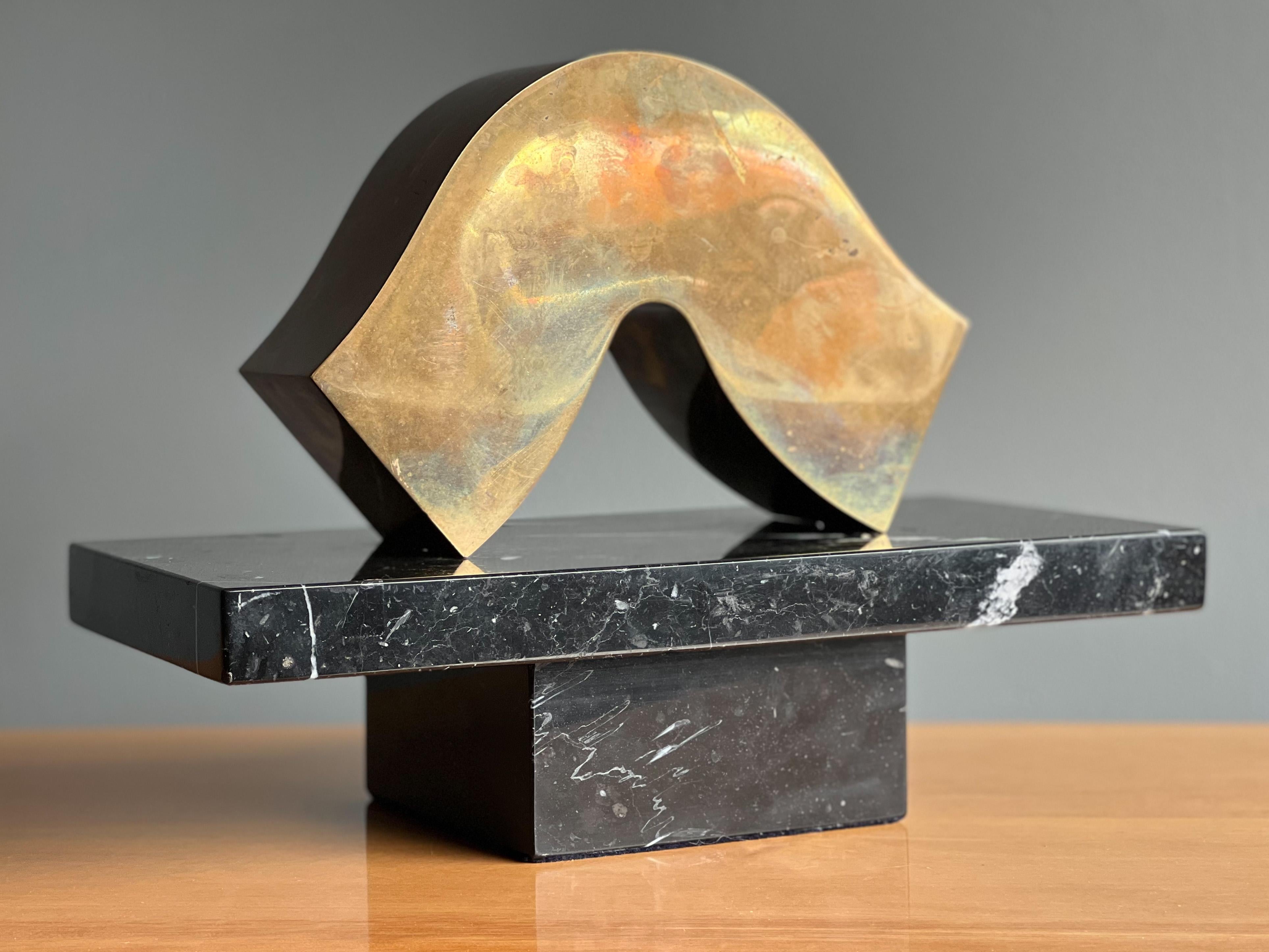 Cast Bronze and Marble Sculpture by Neil Hadlock For Sale