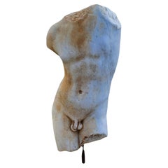 AMAZING CARRARA MARBLE ROMAN TORSO 19th Century
