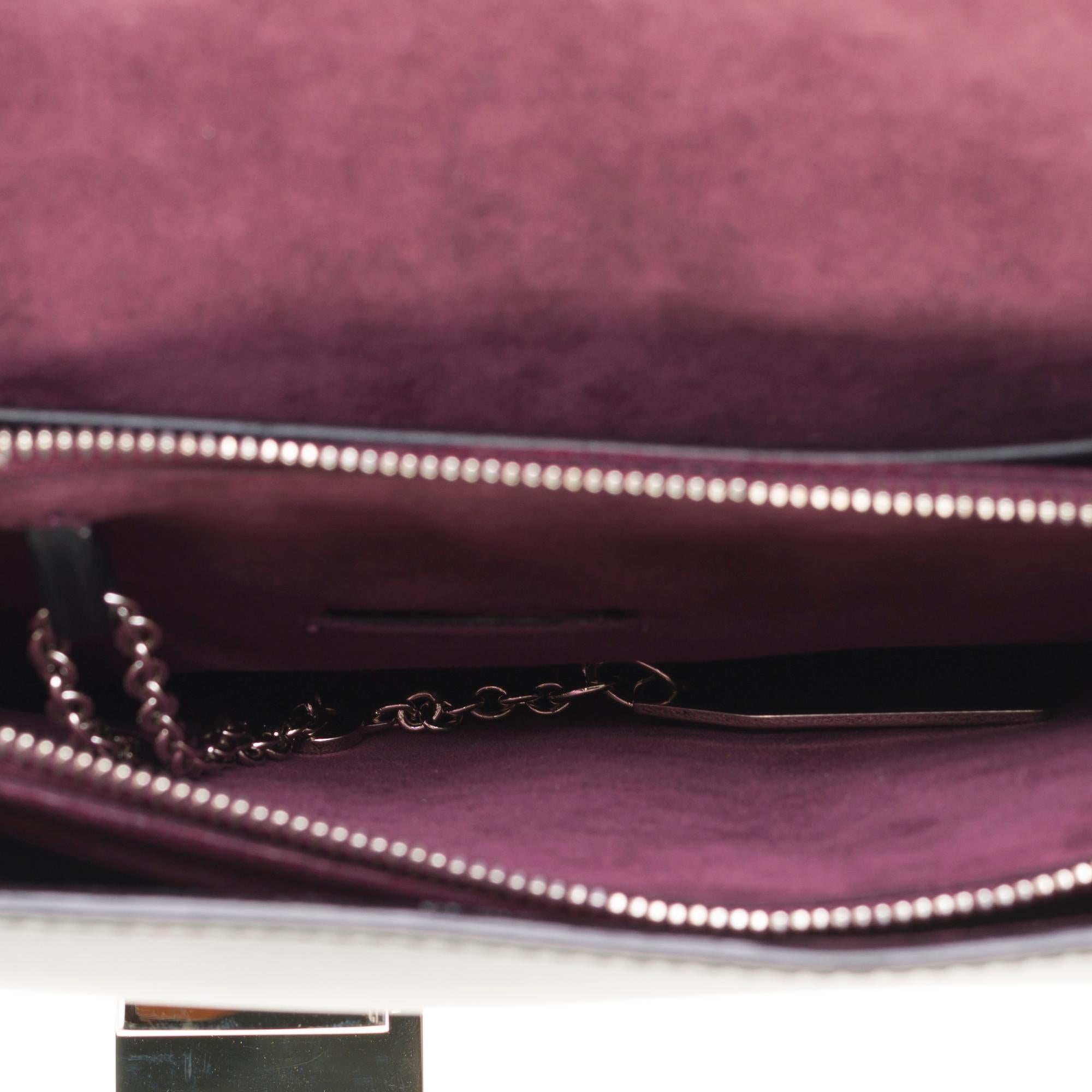 Amazing Cartier handbag/Clutch in black box leather, SHW 1