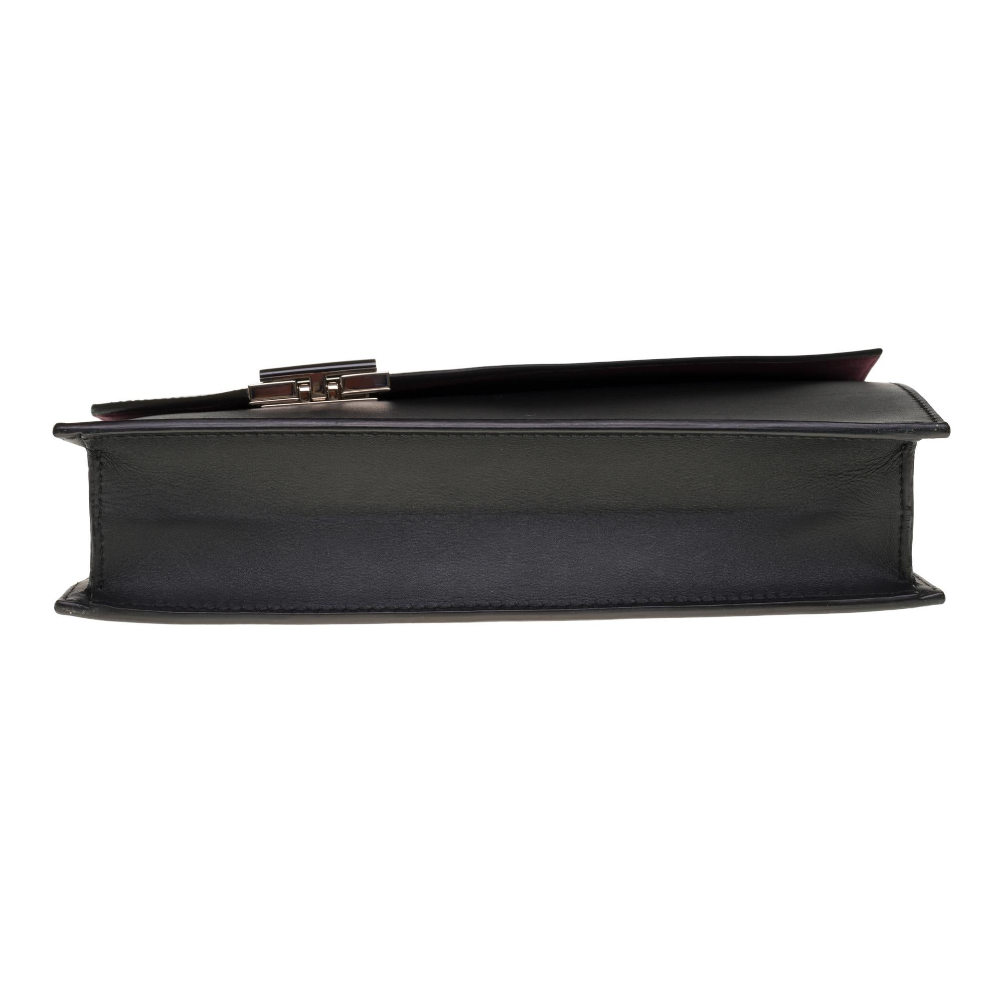 Amazing Cartier handbag/Clutch in black box leather, SHW 3