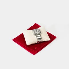 Amazing Cartier Tank Française Automatic Wrist watch in silver