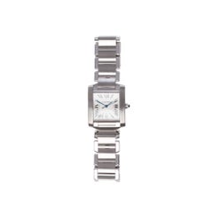 Amazing Cartier Tank Française Automatic Wrist watch in silver
