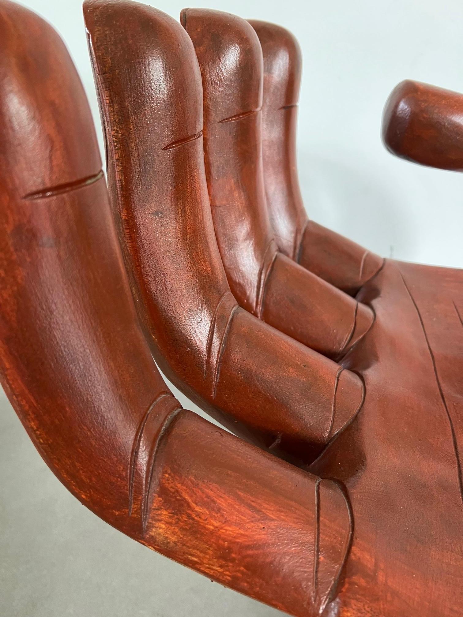 Amazing Carved Hand Chair in Style of Pedro Friedeberg 1