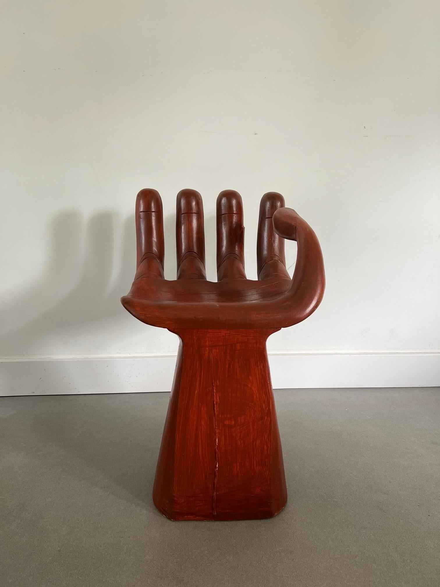 Amazing Carved Hand Chair in Style of Pedro Friedeberg 3