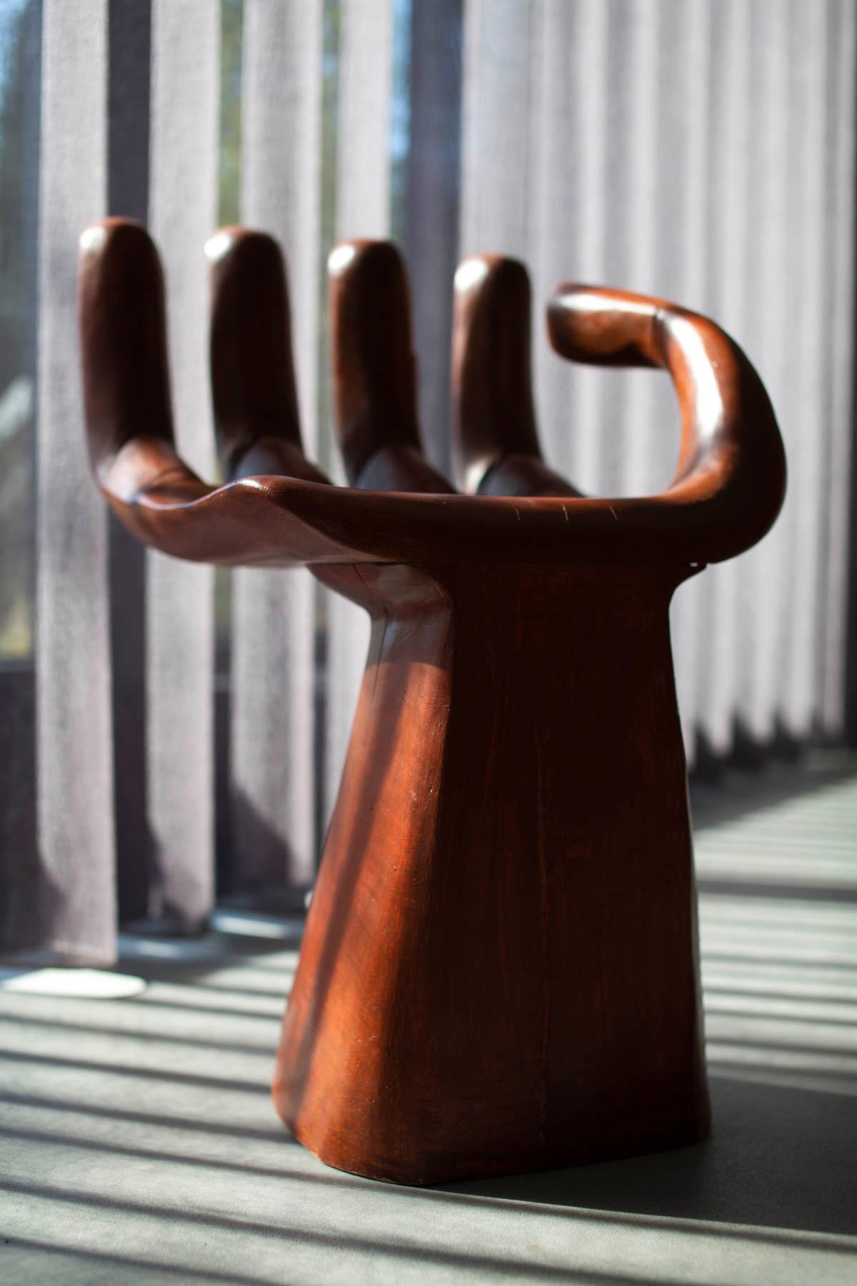 Amazing Carved Hand Chair in Style of Pedro Friedeberg For Sale at 1stDibs