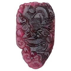 Amazing Carved Huge 295.30 Carat Natural Tourmaline Carving for Healing Jewelry