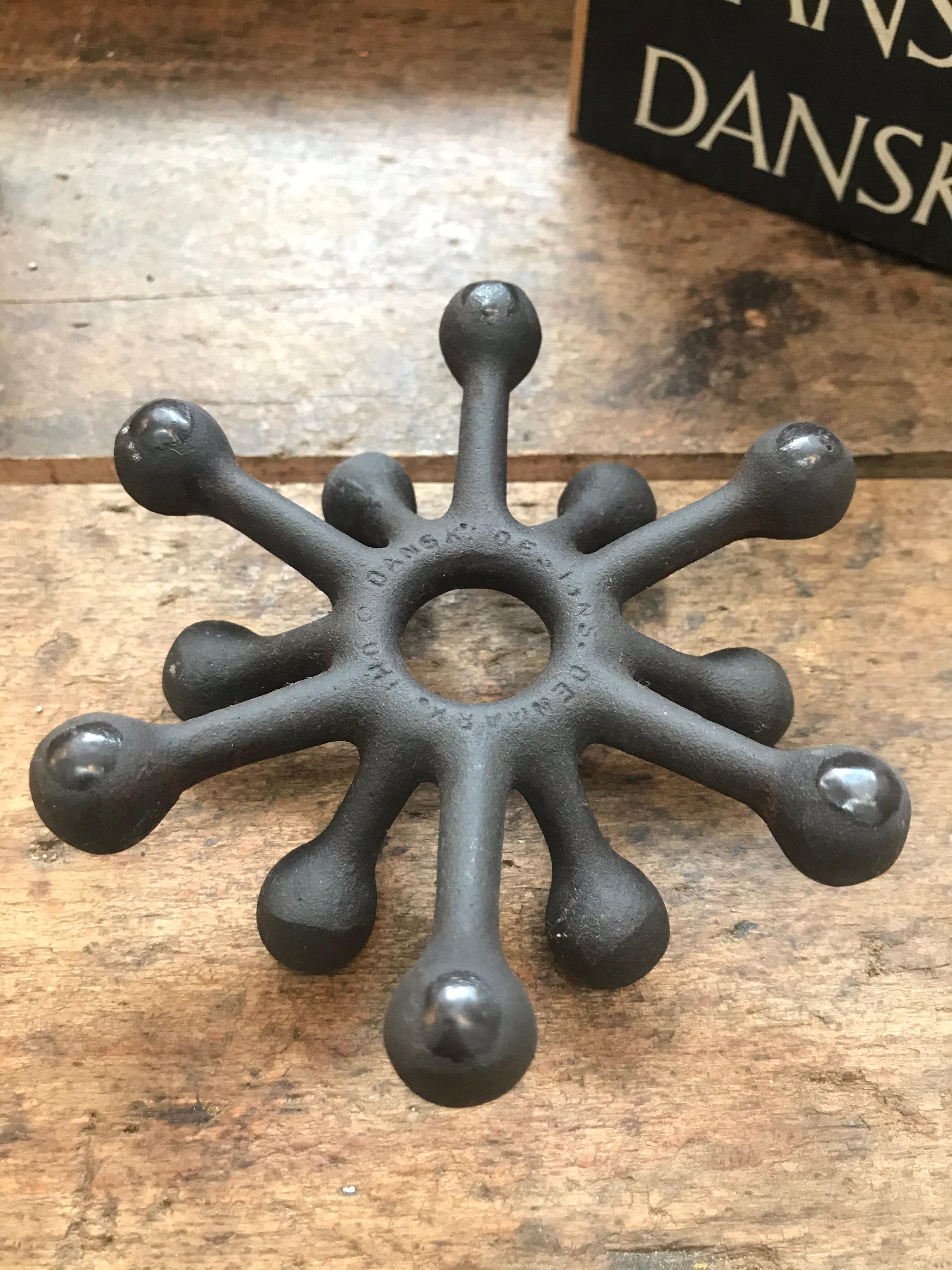 Danish Amazing Cast Iron Candleholder by Jens Quistgaard For Paro For Sale