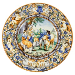 Incredibile piatto CASTELLI, Italia, XIX secolo D: 62 cm