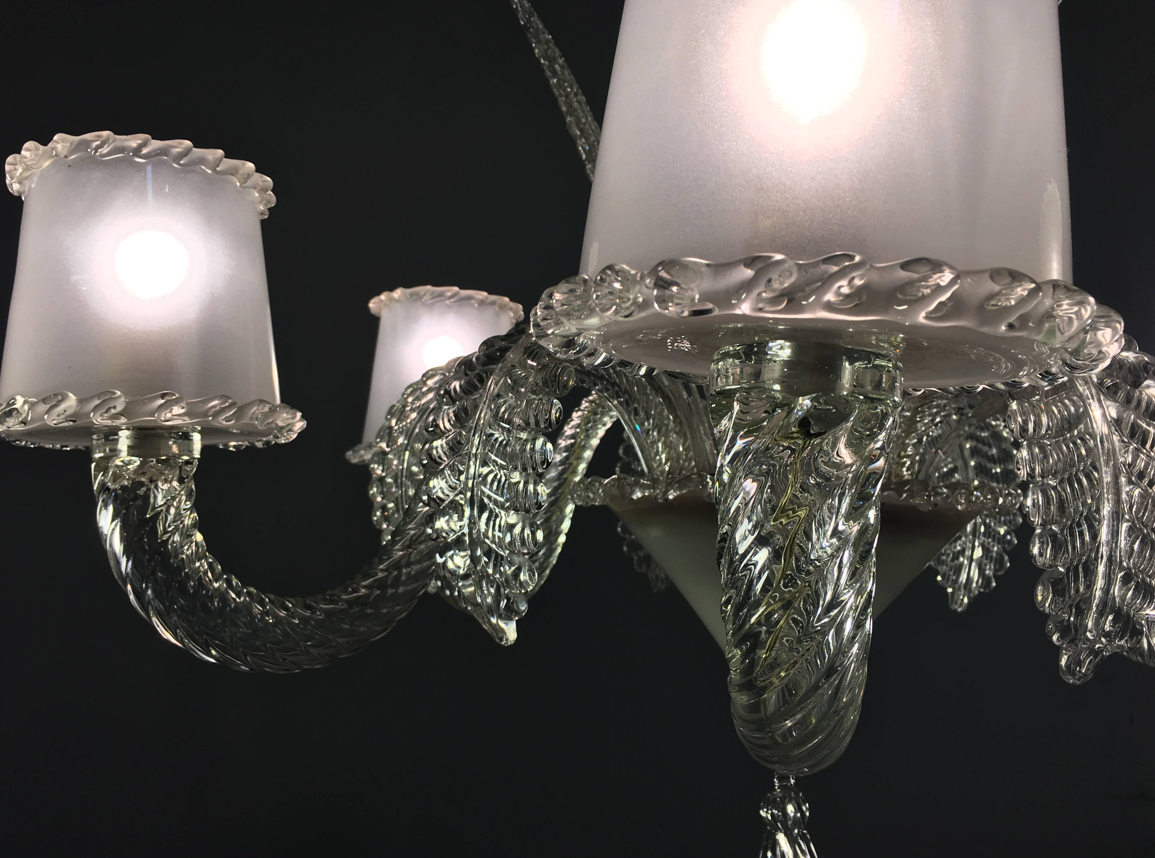 Amazing Chandelier by Barovier & Toso, Murano, 1940s For Sale 8