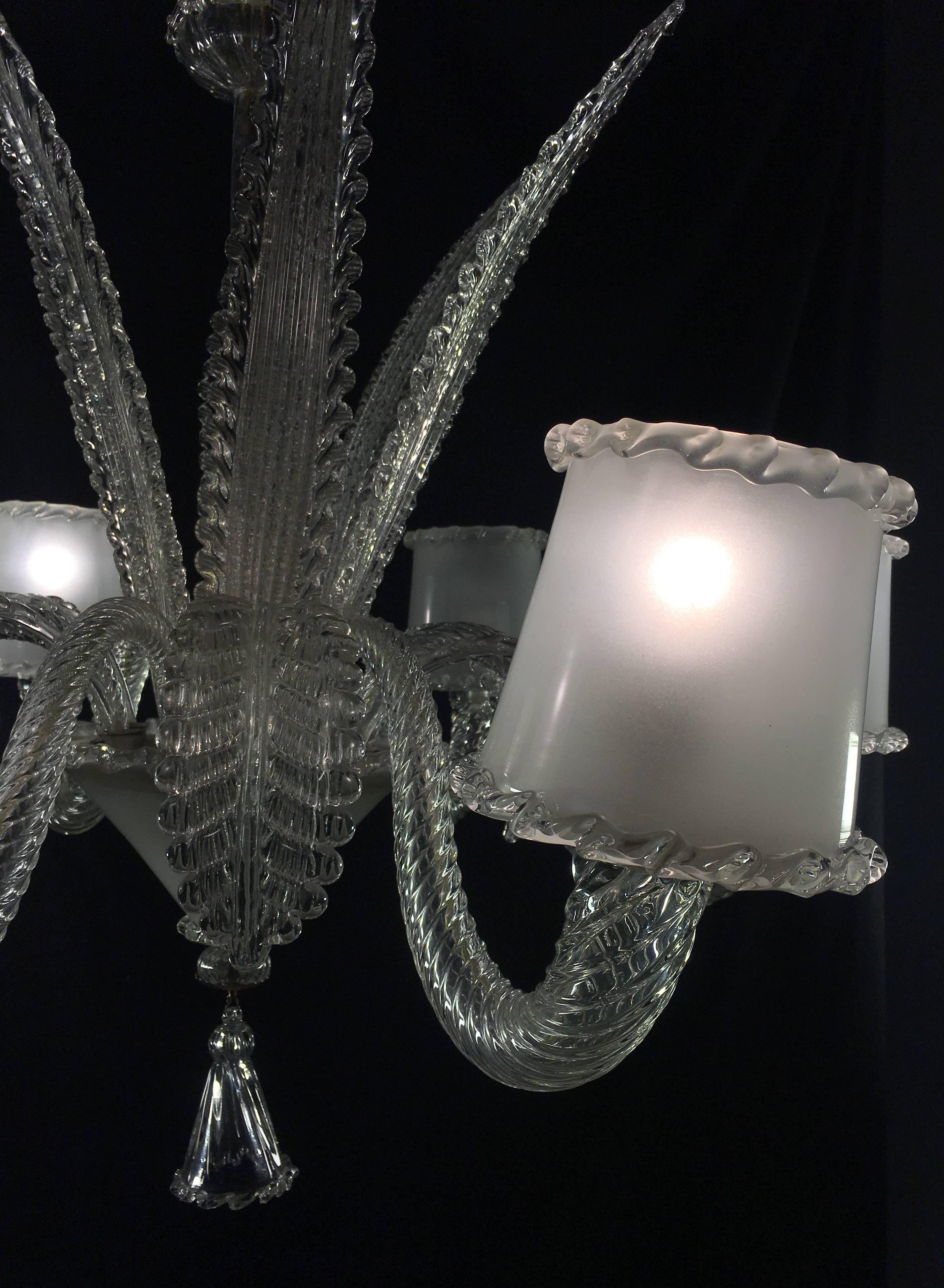 Ottone Incredibile lampadario di Barovier & Toso, Murano, anni '40 in vendita