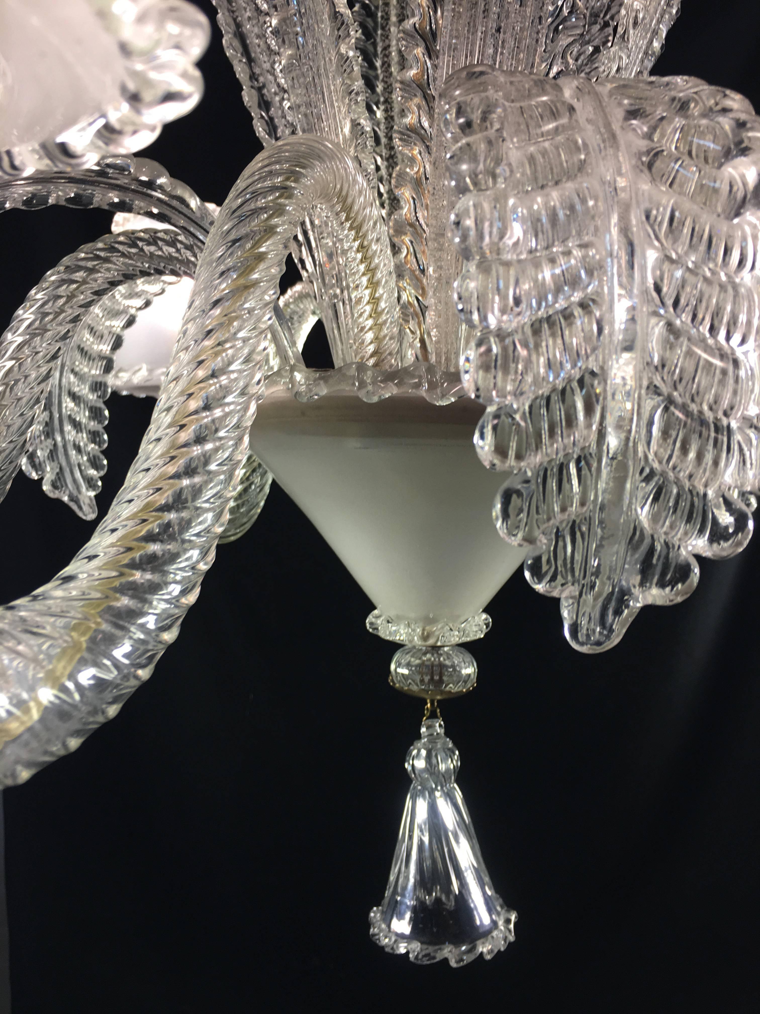 Amazing Chandelier by Barovier & Toso, Murano, 1940s For Sale 3