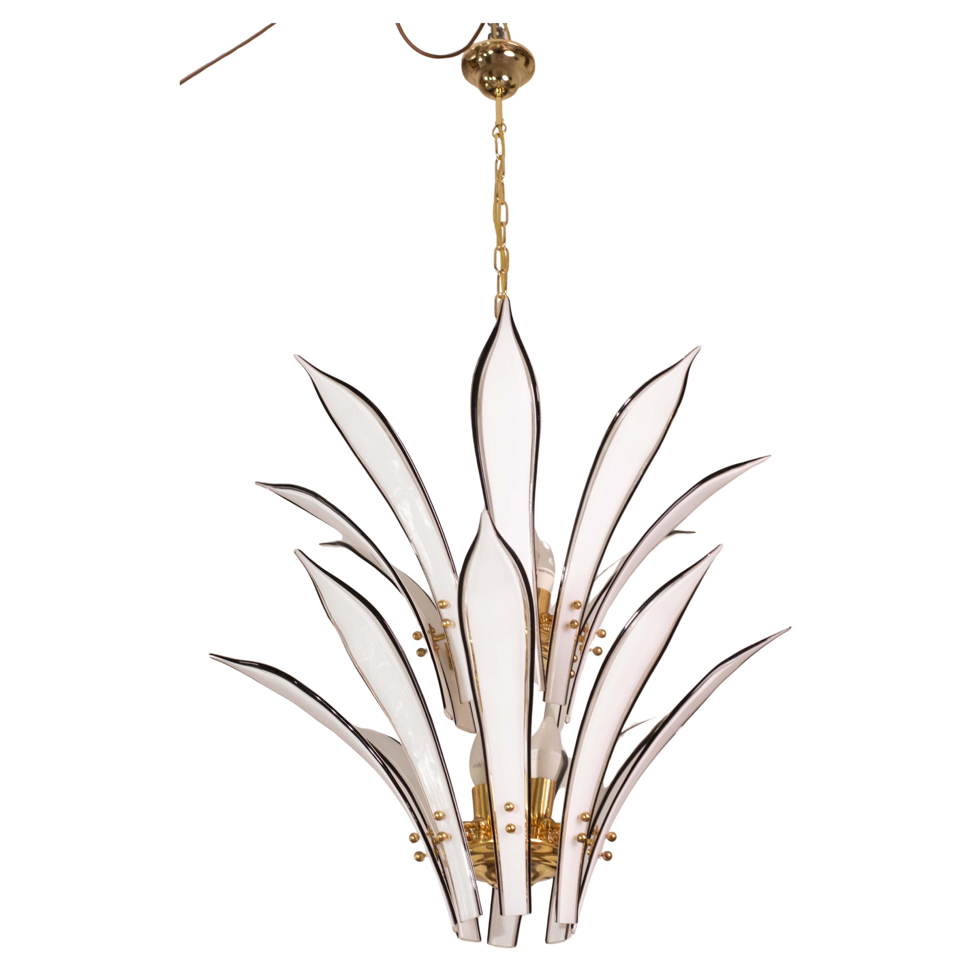 Amazing Chandelier Vistosi "Palms" 1970 For Sale