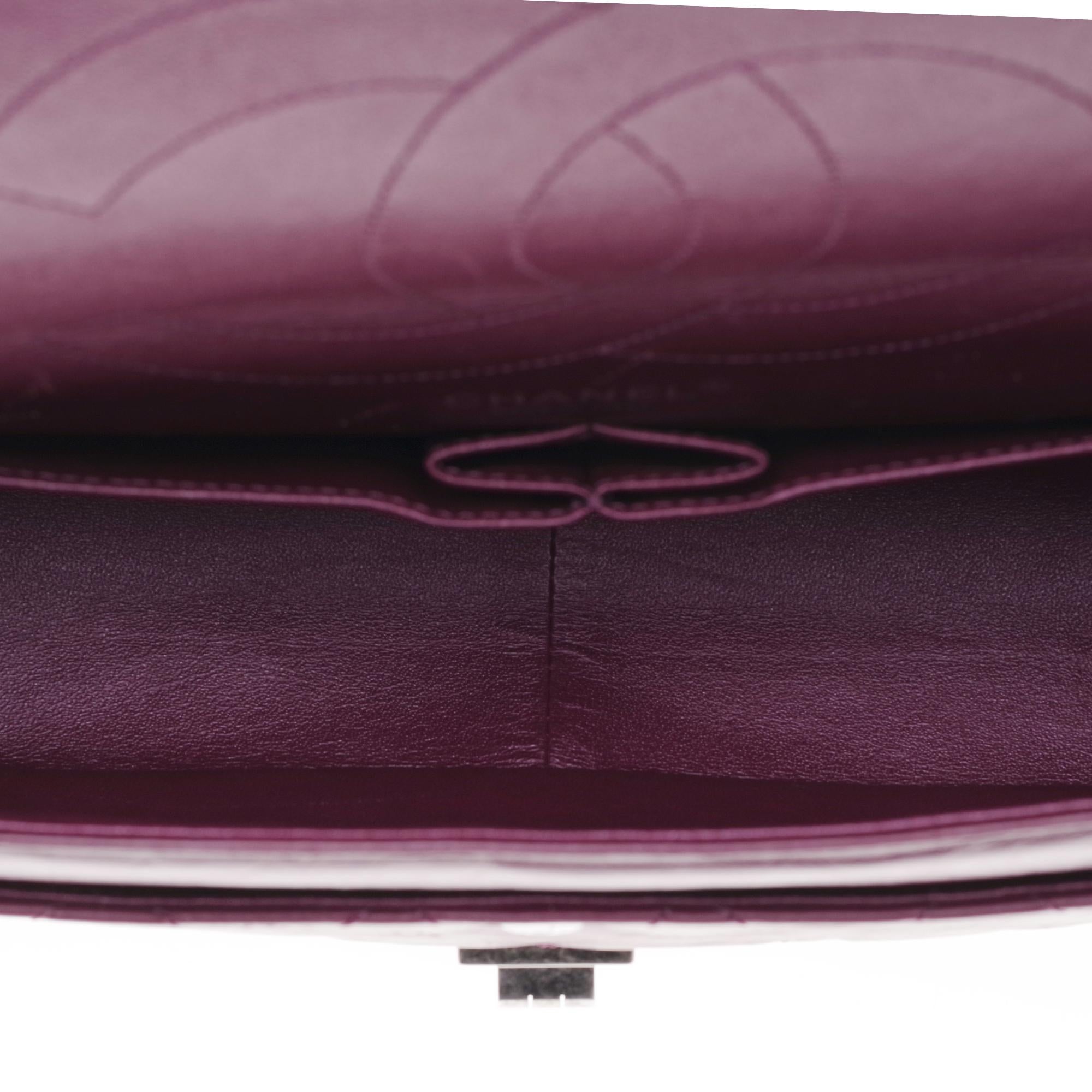Amazing Chanel 2.55 Reissue handbag in plum quilted leather 4