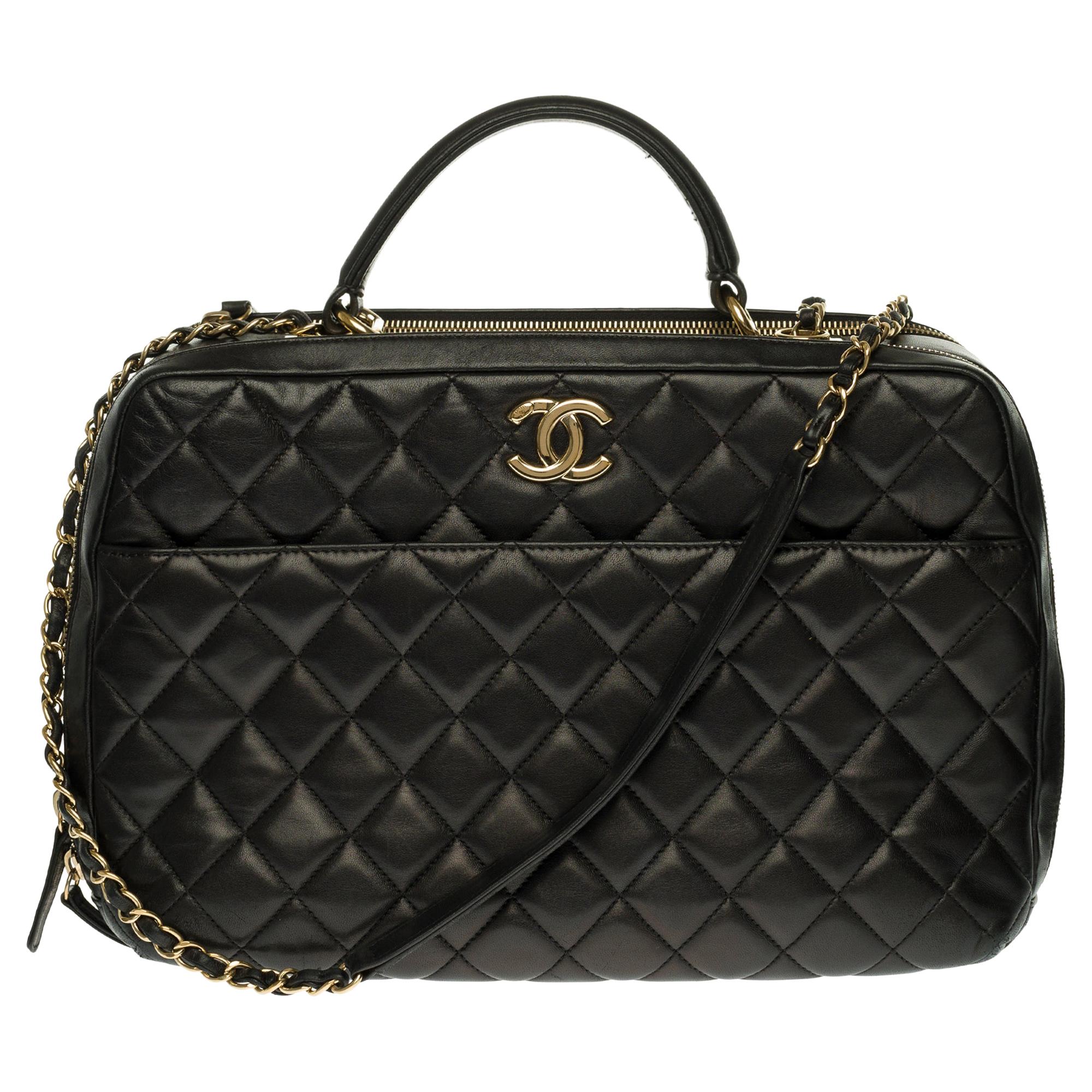 Amazing Chanel CC Vanity Case Bag with gold hardware