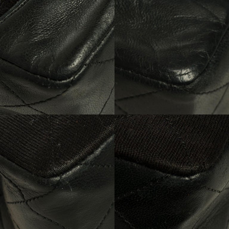 Amazing Chanel Classic bi material crossbody bag in black leather ...
