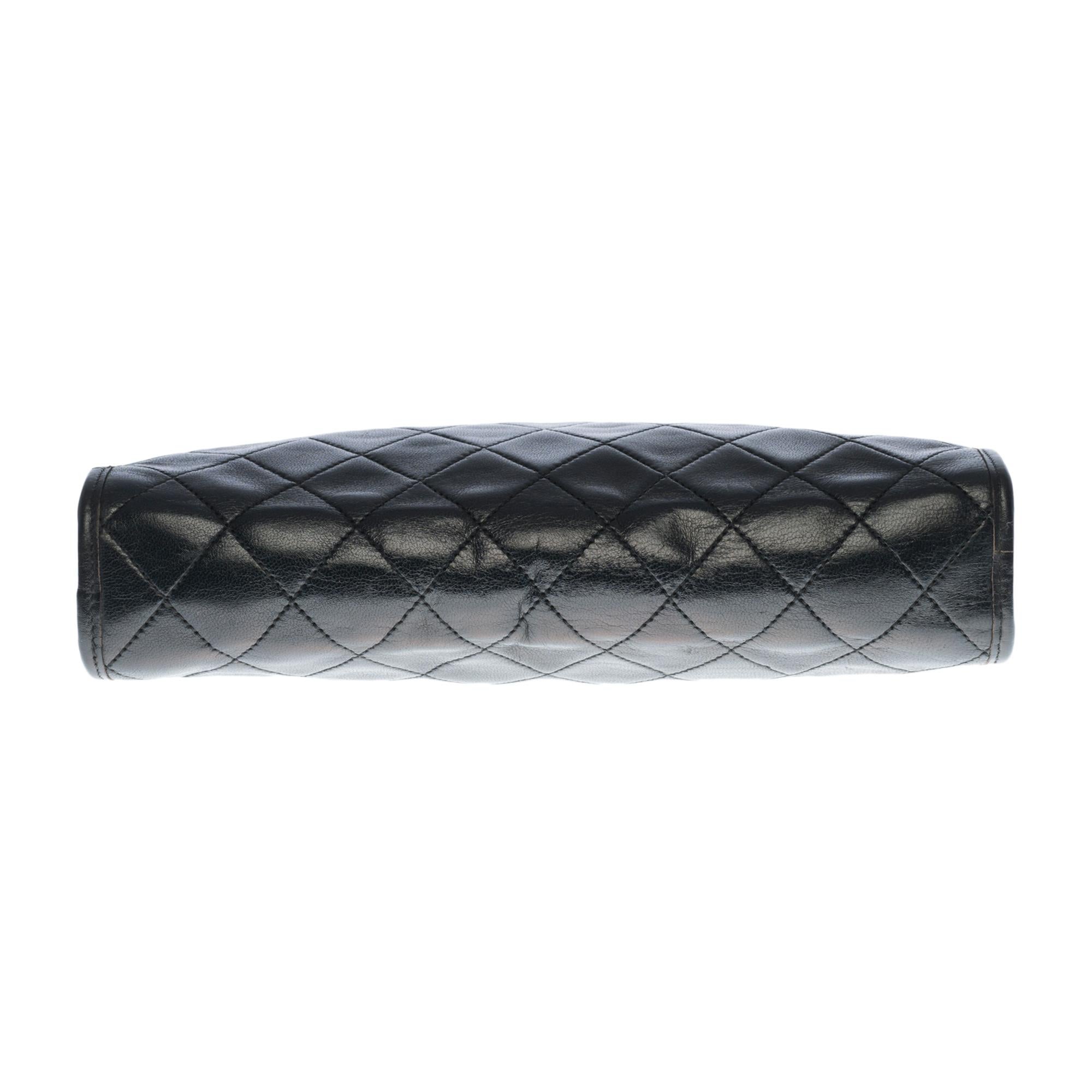 Amazing Chanel Classic Clutch in black quilted lambskin  3