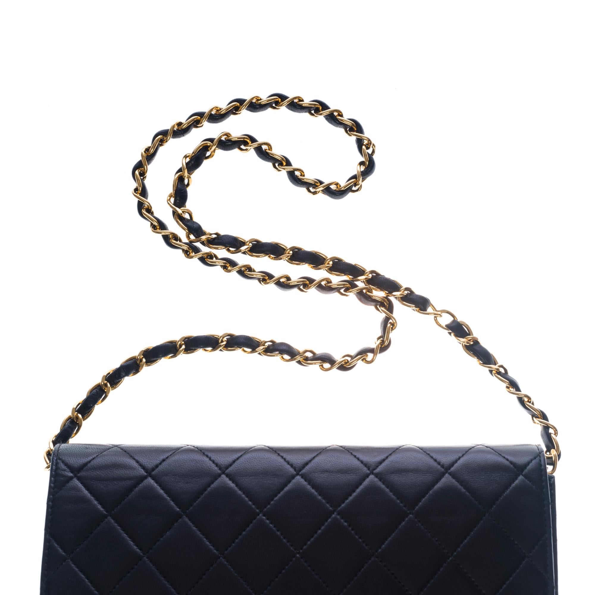 Amazing Chanel Classic Flap shoulder bag in black quilted lambskin, GHW 4