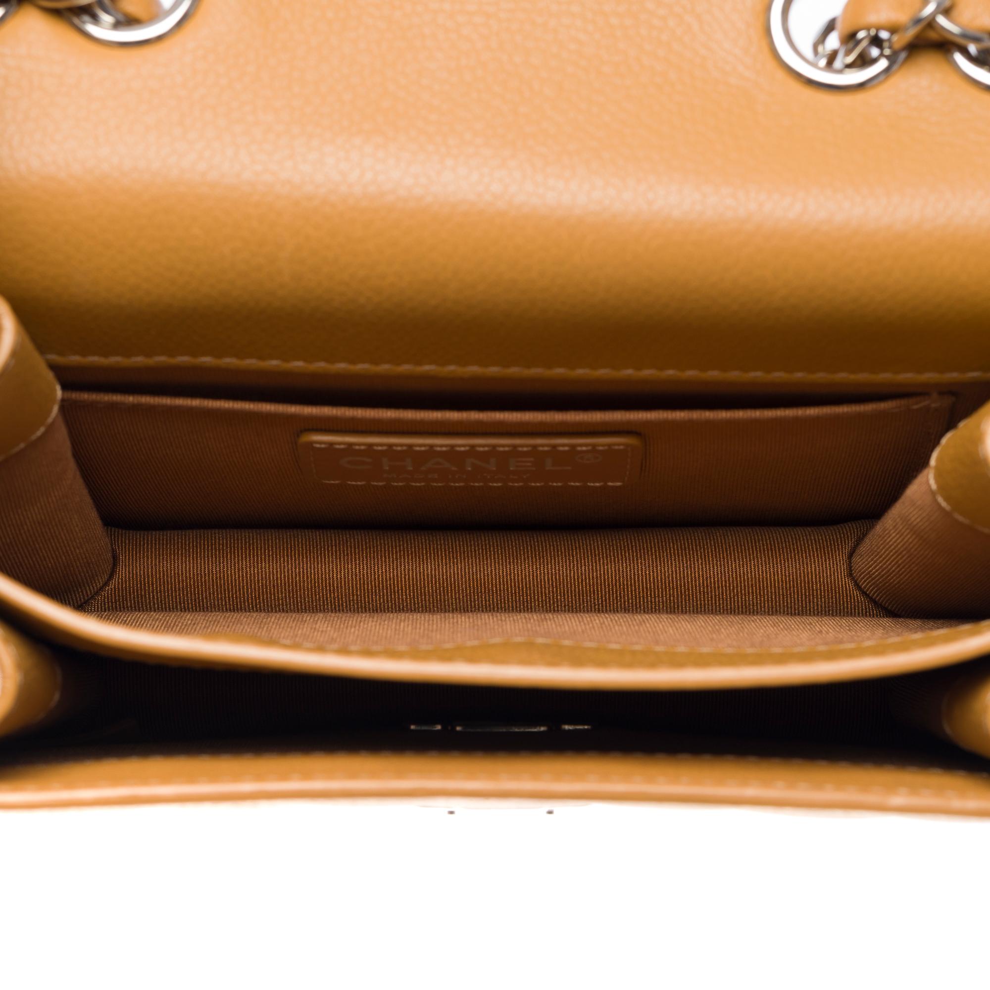 Amazing Chanel Classic Schulterklappe Tasche in Gold gesteppt Kaviar Leder , SHW im Angebot 3