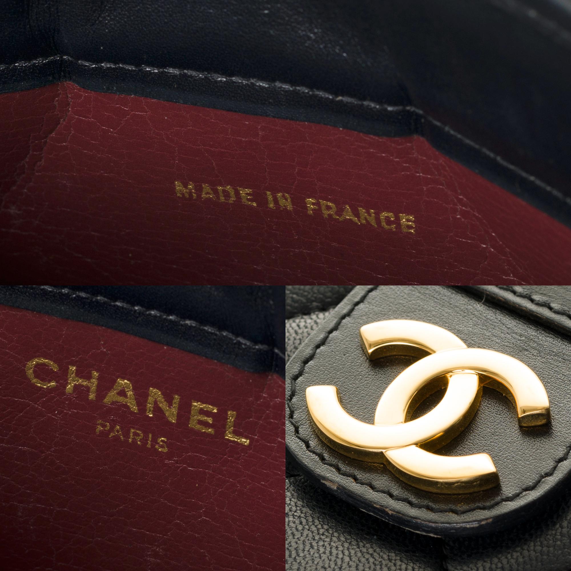 Amazing Chanel Clutch in schwarz gesteppt Lammfell ausgezeichneten Zustand ! Damen