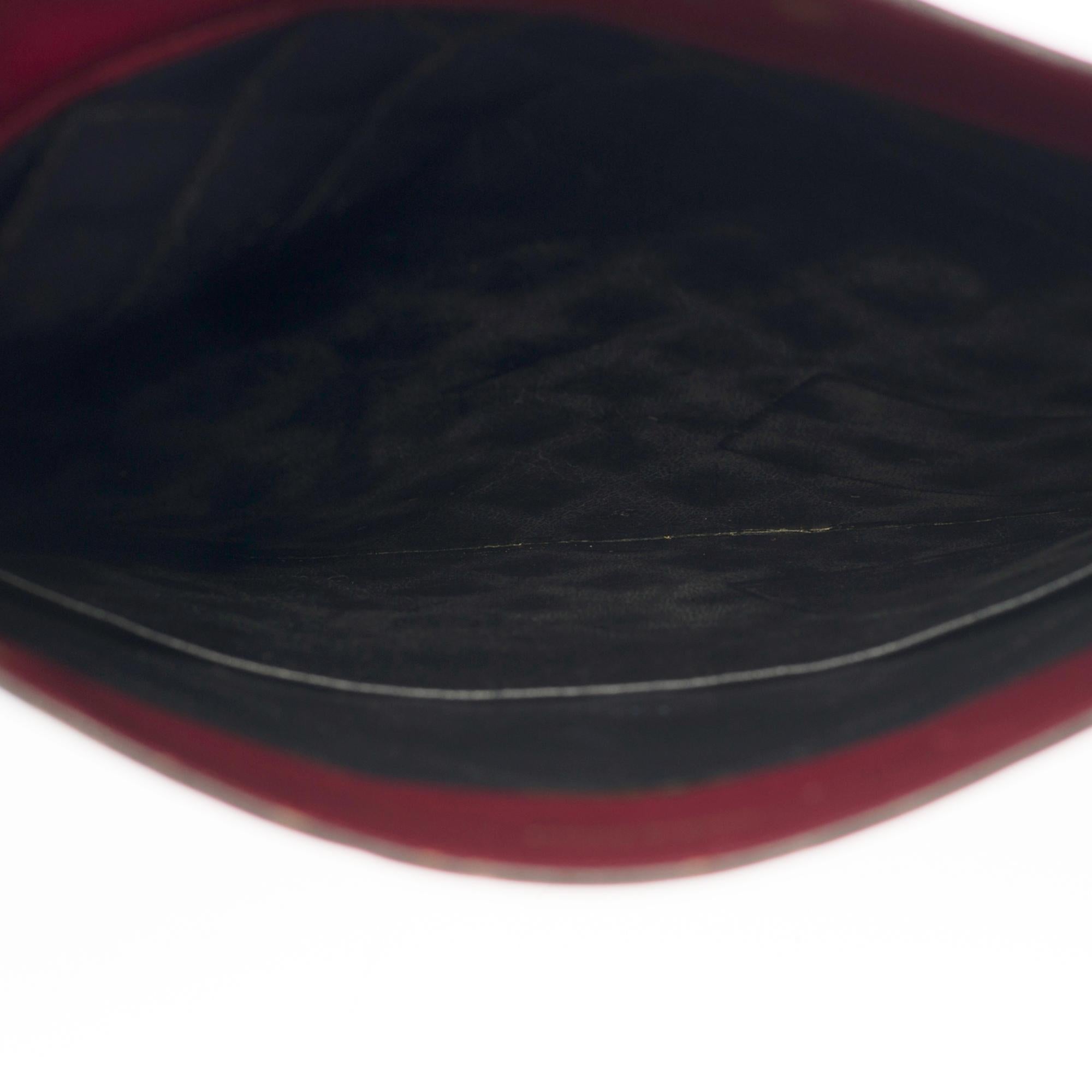 Amazing Chanel Flat Tote bag in burgundy quilted lambskin, GHW In Good Condition In Paris, IDF