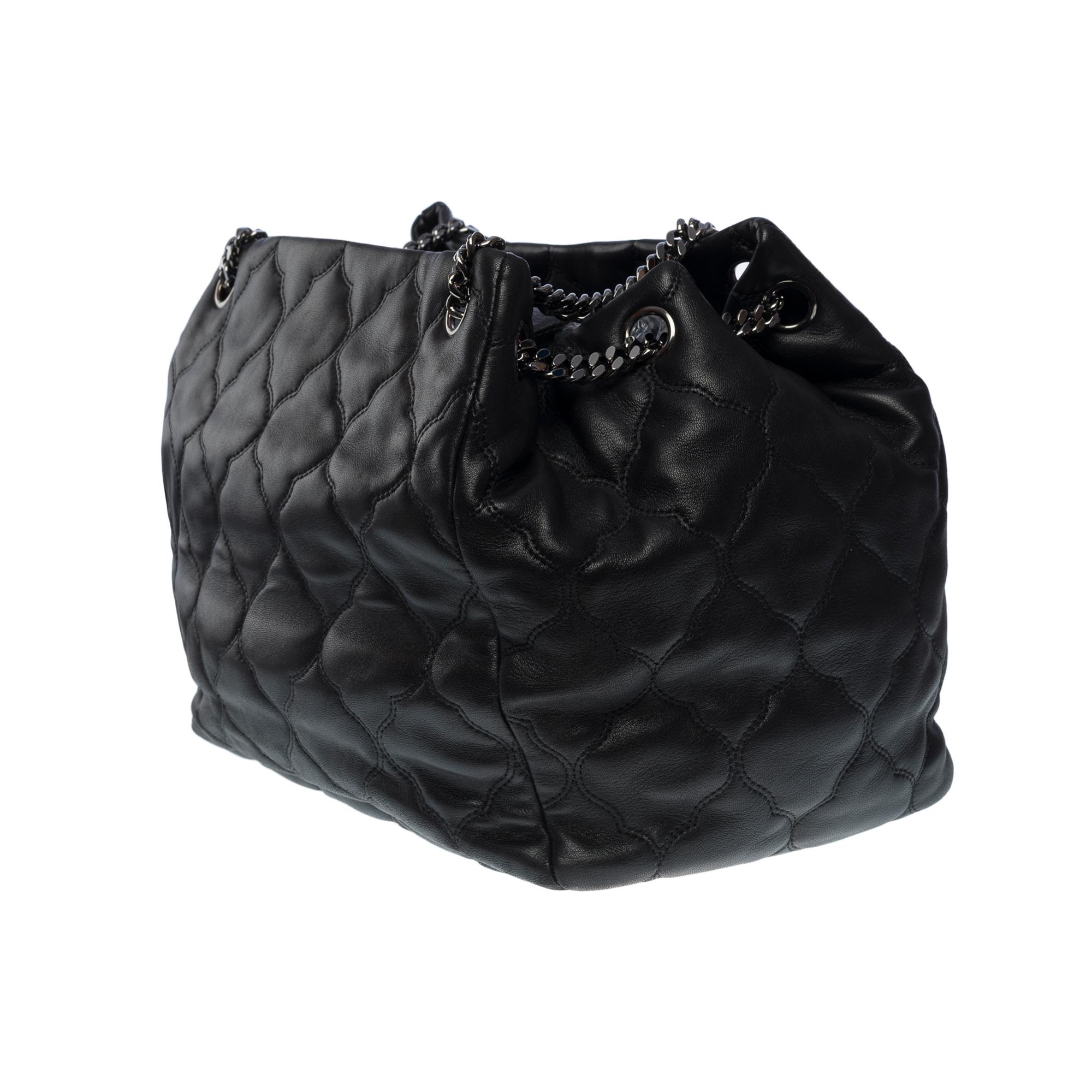 chanel black puffy bag