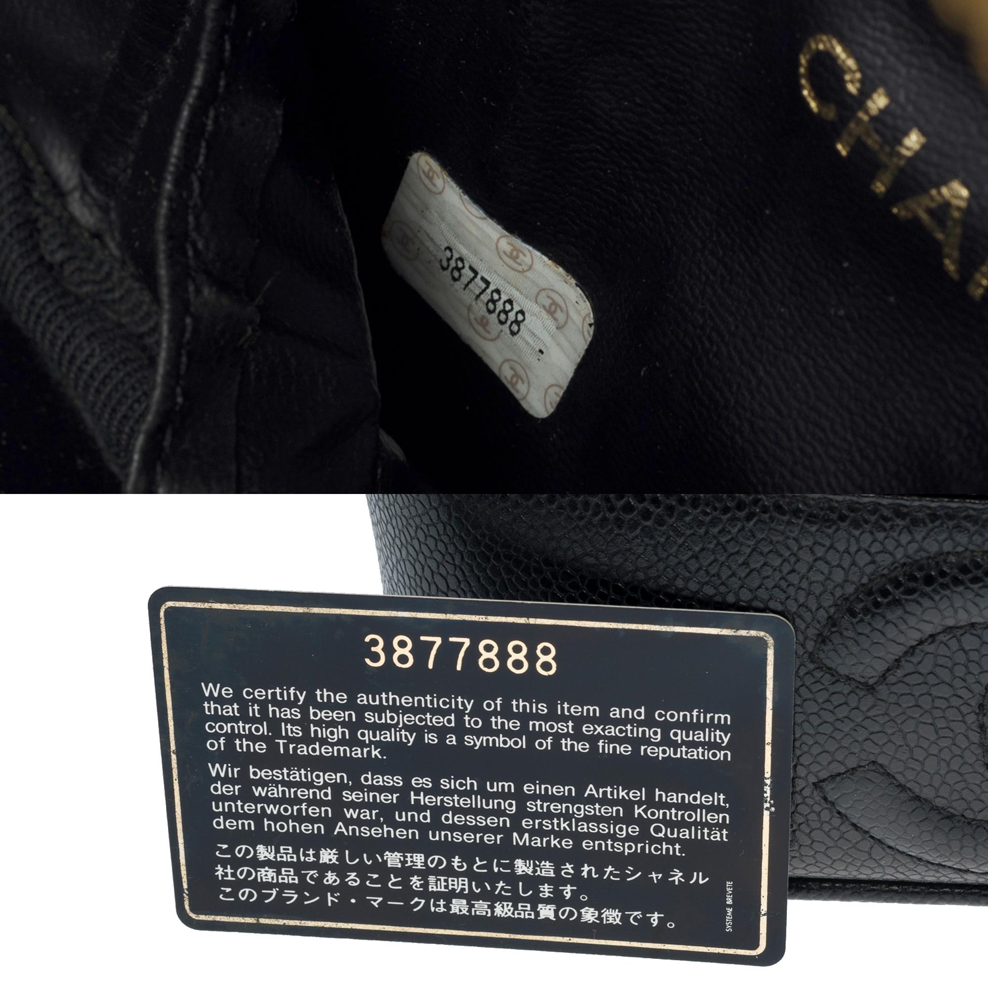 Amazing Chanel Vanity Case bag in Black caviar leather, GHW 3