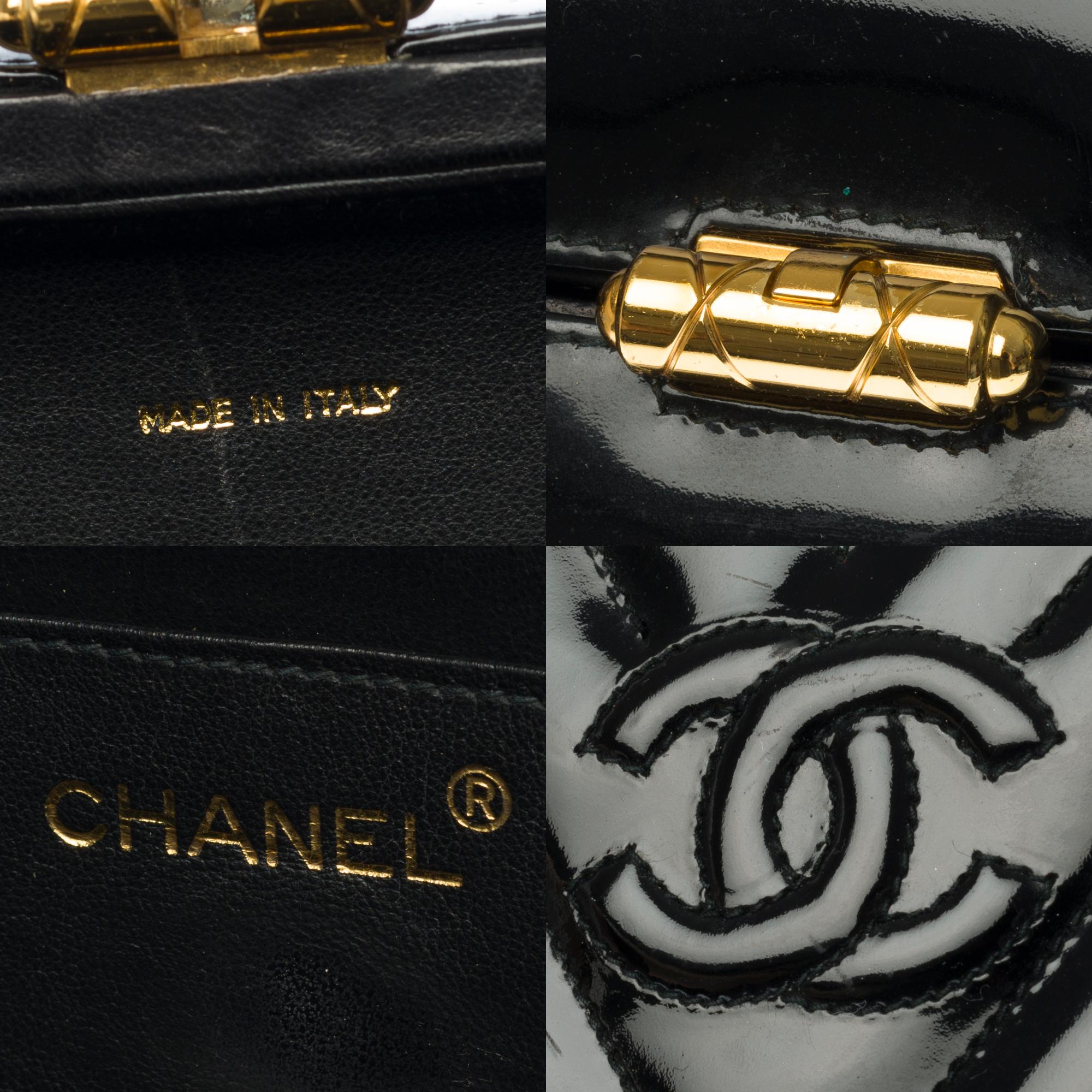 chanel black vanity case bag