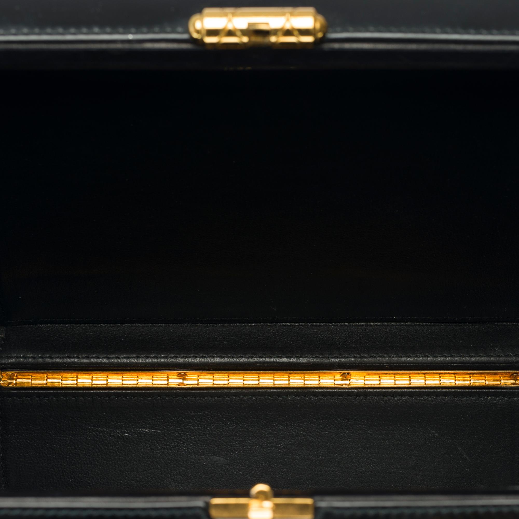 Black Amazing Chanel Vanity Case Bag with gold hardware