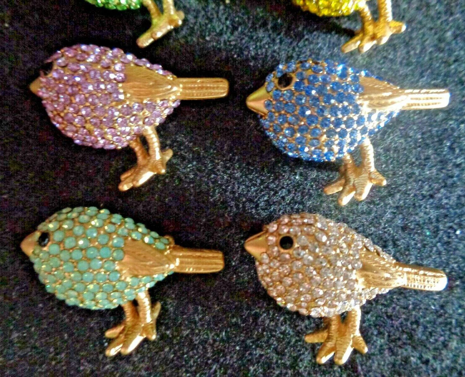 Amazing CINER 8 Flock of Bird Pins Estate Collection Vintage Jewelry Brooch Pins 2