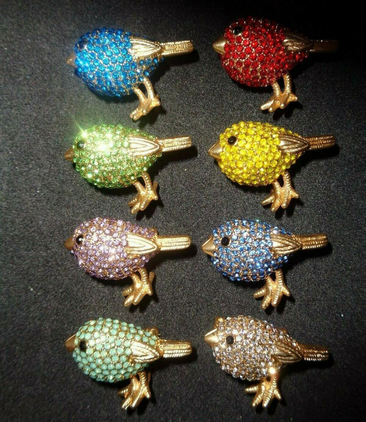 Amazing CINER 8 Flock of Bird Pins Estate Collection Vintage Jewelry Brooch Pins 3