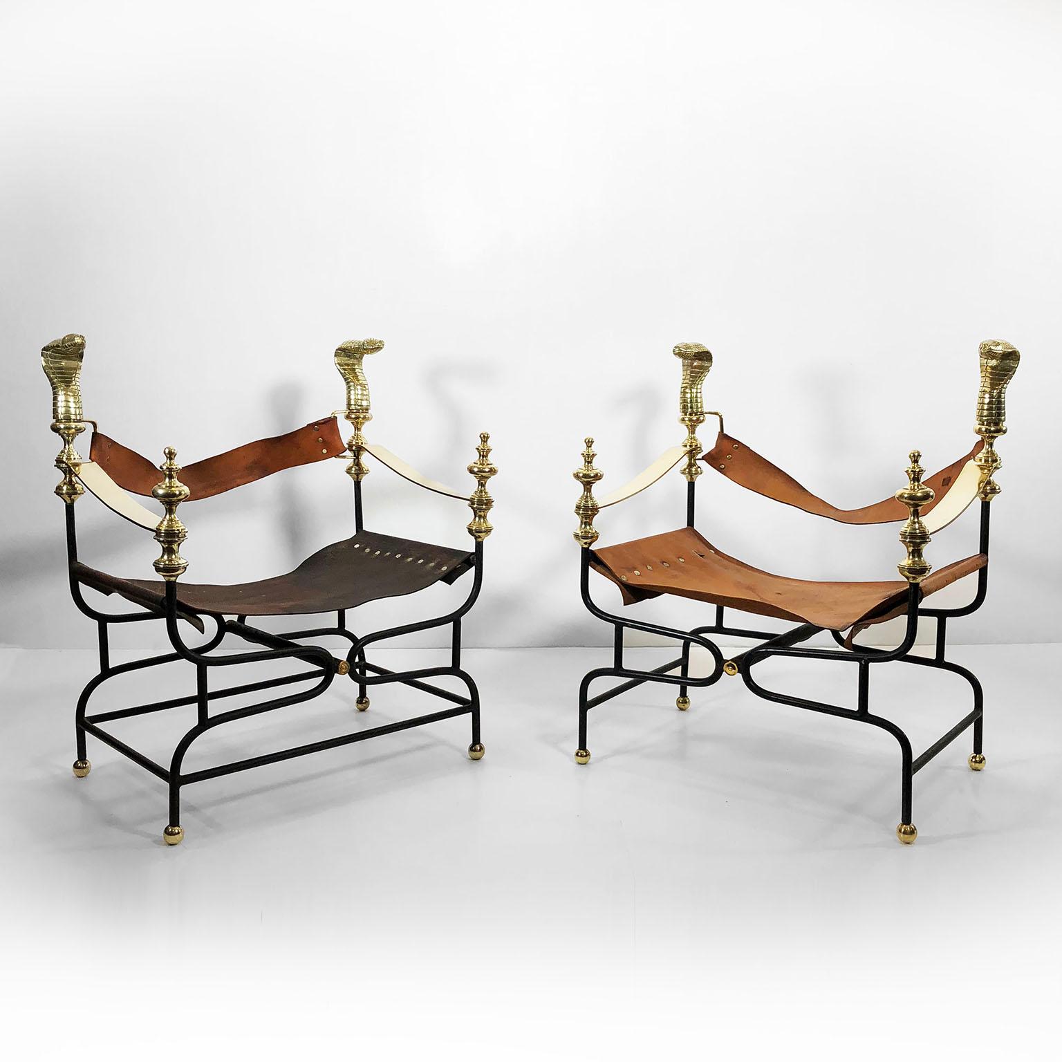 Mid-Century Modern Amazing Cobra Set 'Armchairs and Side Table' by Arturo Pani