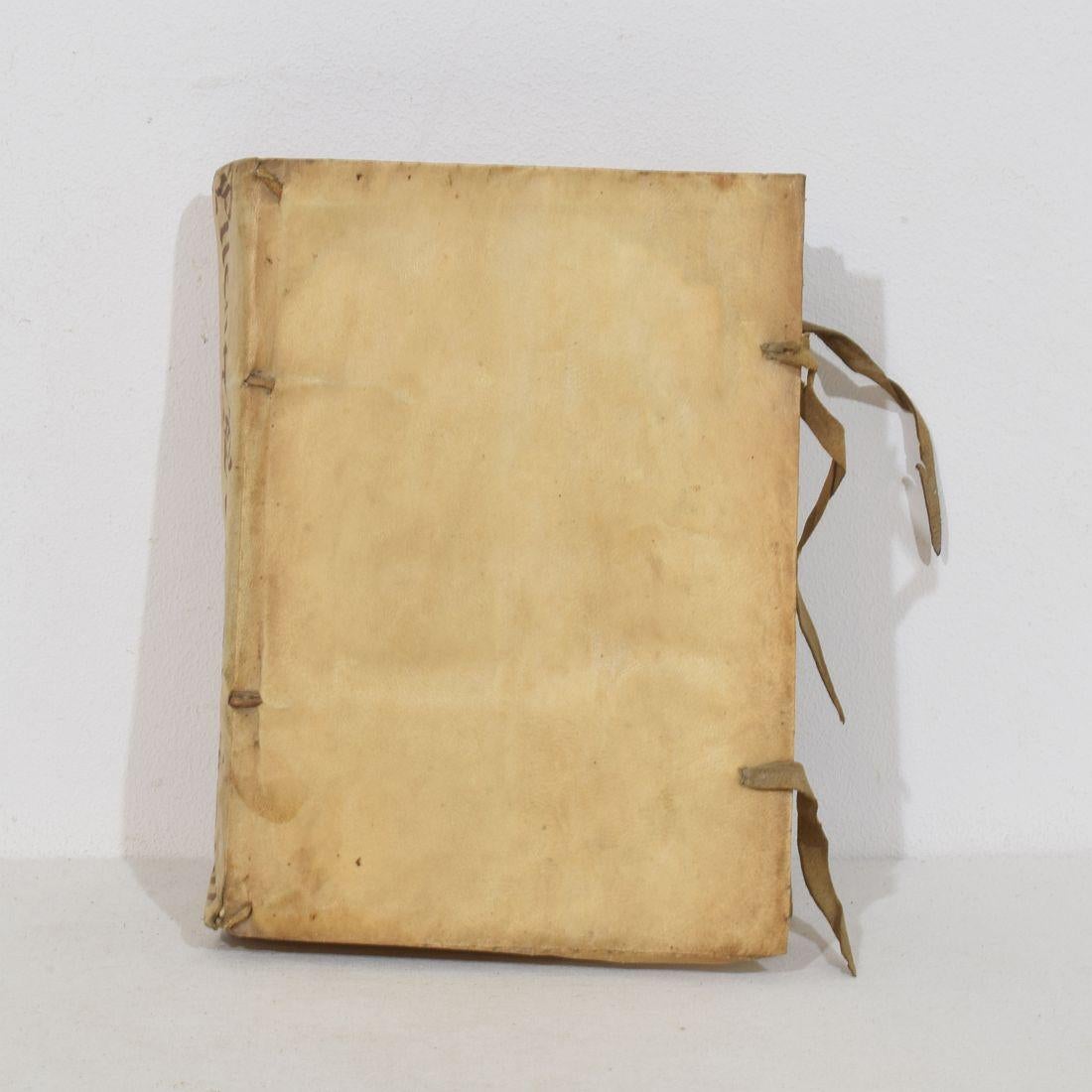 Amazing Collection of 17th / 18th Century Weathered Vellum Books For Sale 3
