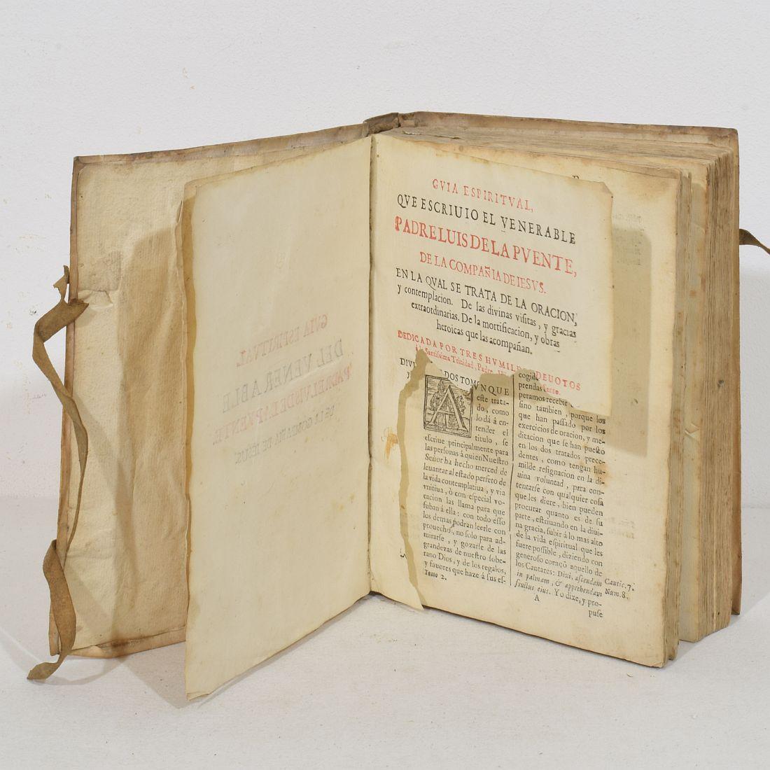 Amazing Collection of 17th / 18th Century Weathered Vellum Books For Sale 4