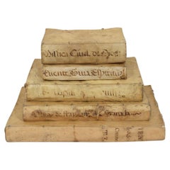 Amazing Collection of 17th / 18th Century Weathered Vellum Books