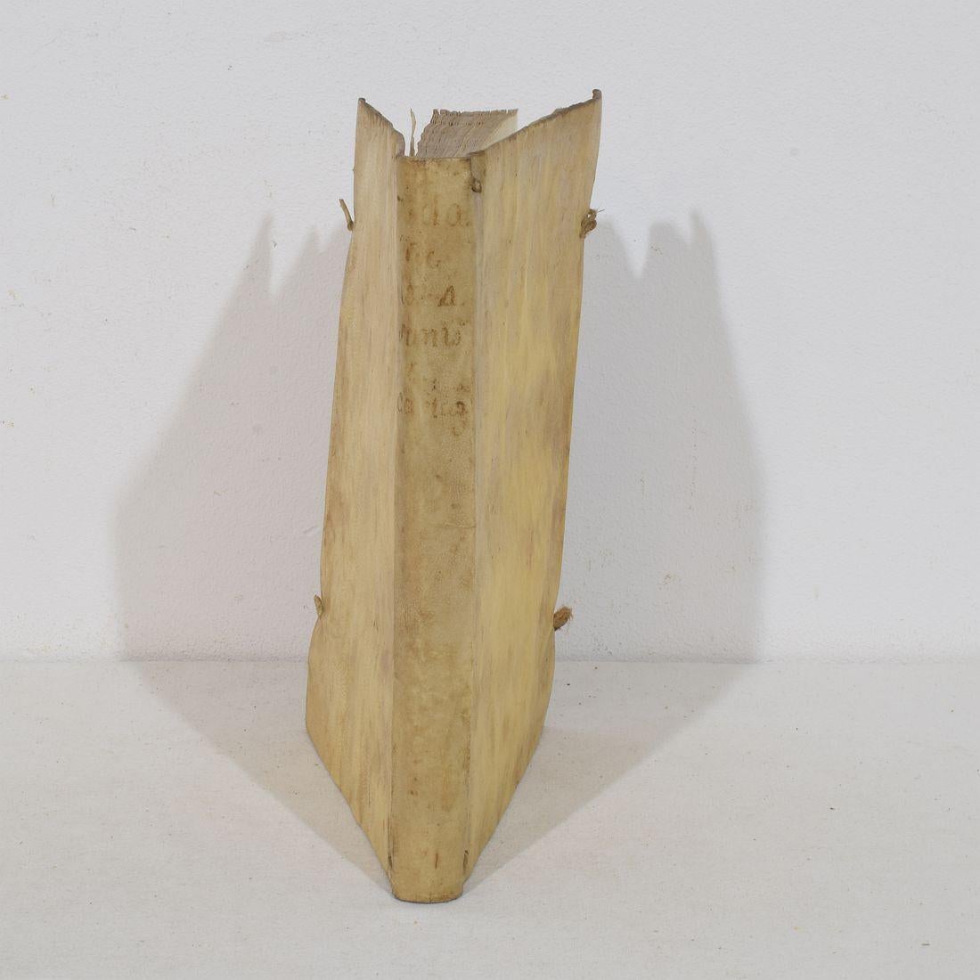 Étonnante Collection de livres en Vellum du 17ème / 19ème siècle, altérés par les intempéries en vente 5