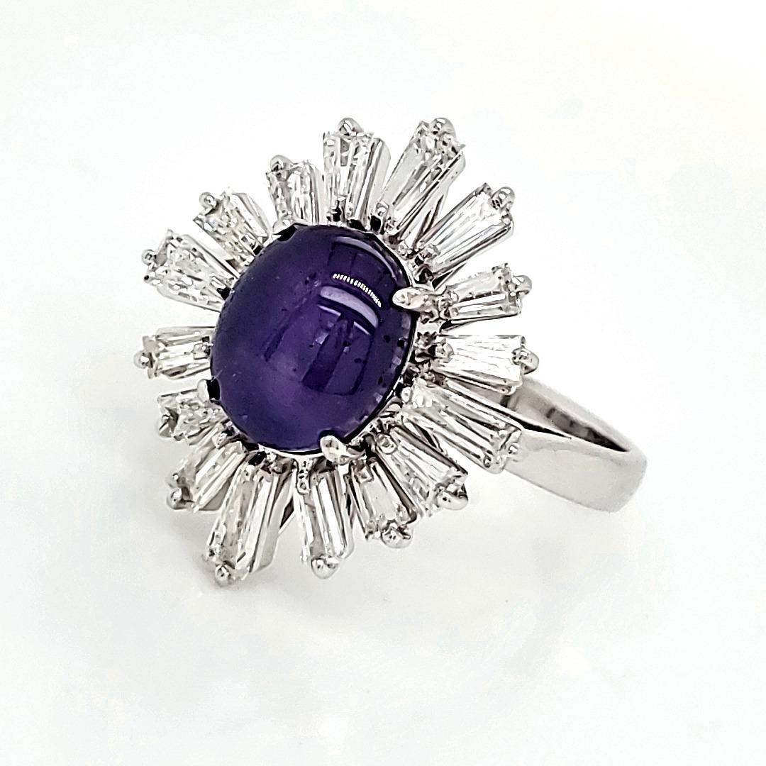 Amazing Color-Change Star Sapphire cts 4.51 'Lavender to Pink' Ring in 18k Gold In New Condition In Hong Kong, HK