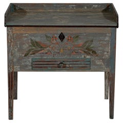 Incredibile consolle di Hälsingland in vernice originale, circa 1830.