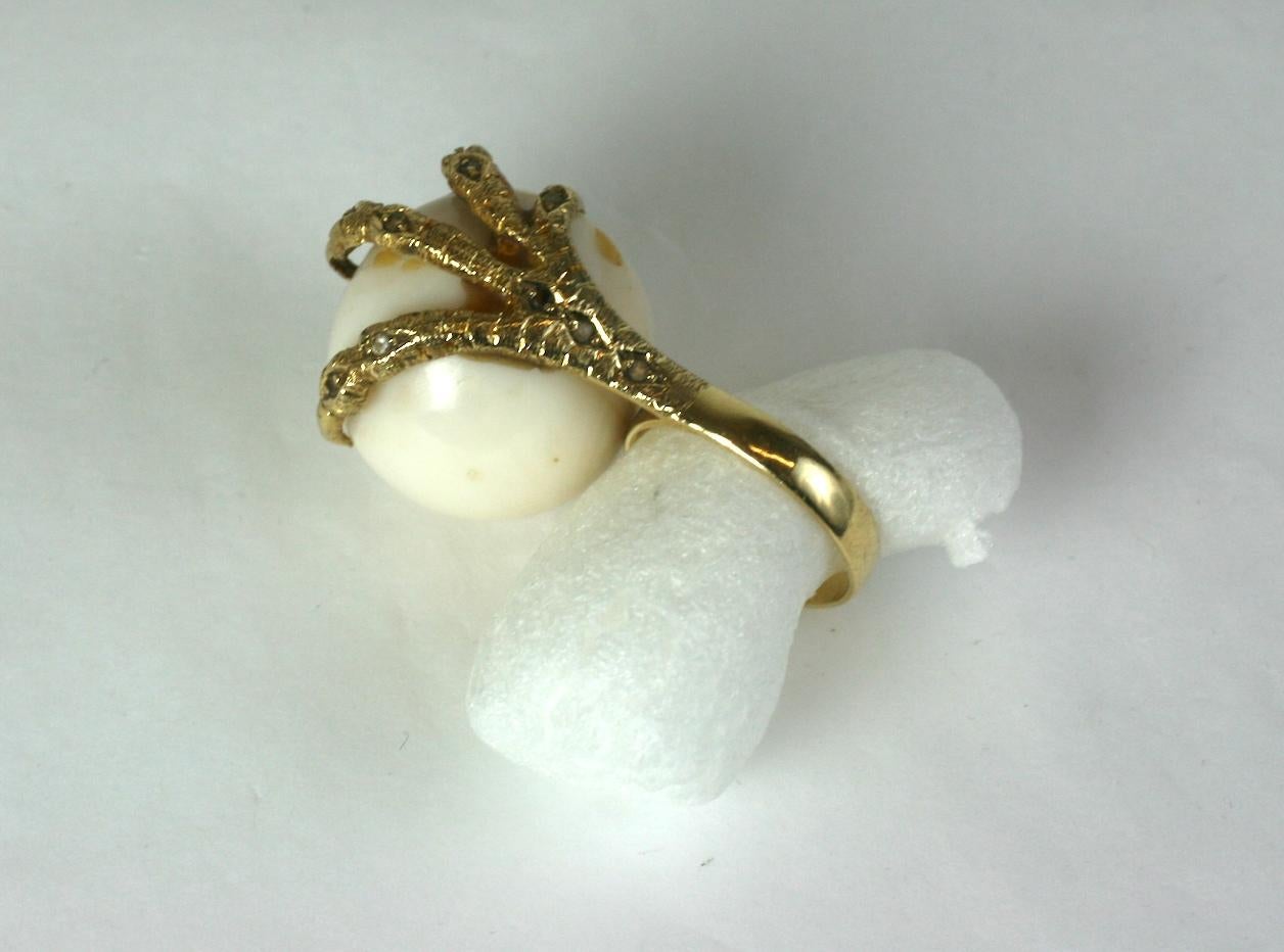 Women's Amazing Coral Claw Ring For Sale