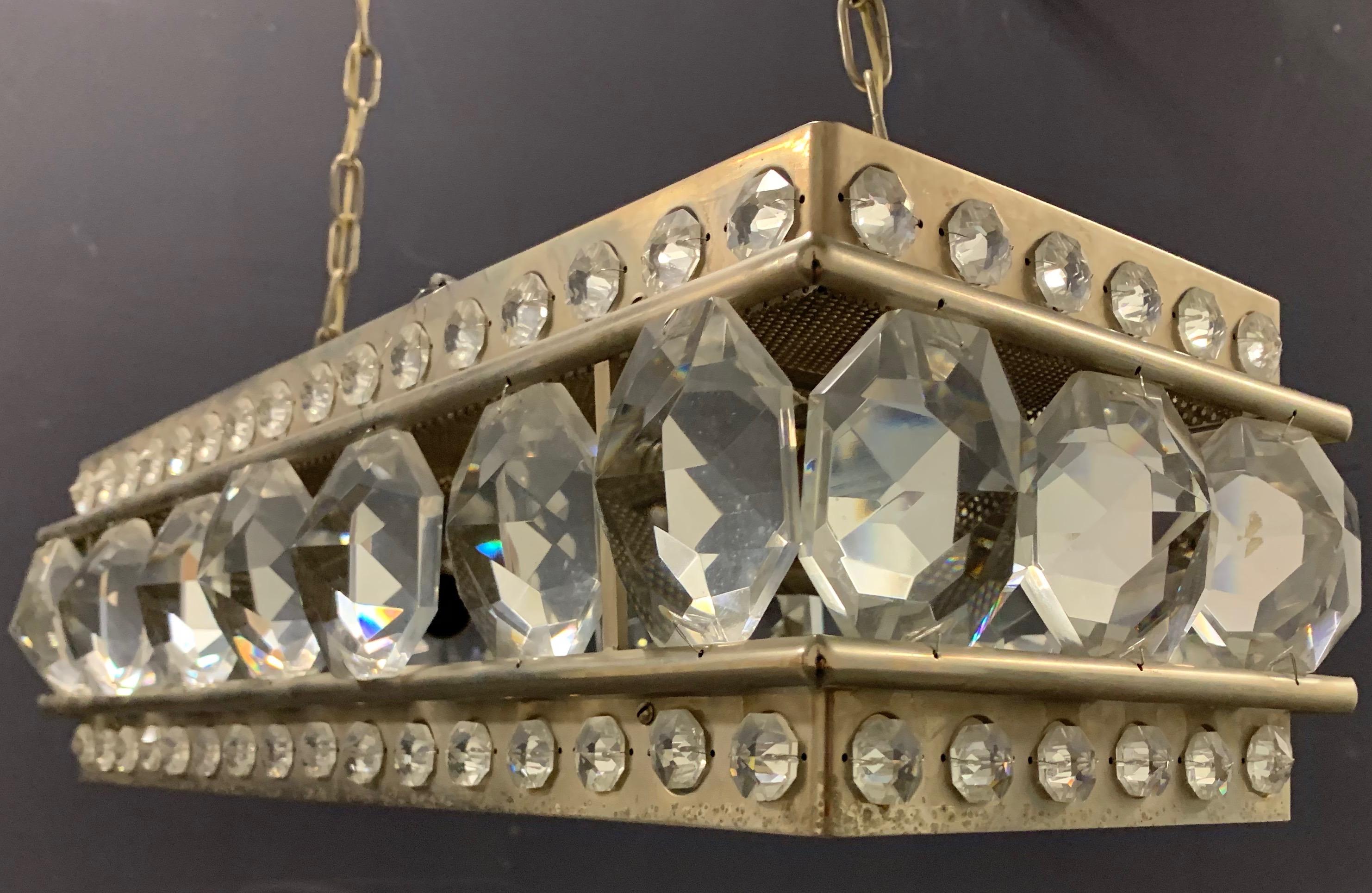 Amazing Crystal Ceiling Lamp Nos For Sale 5